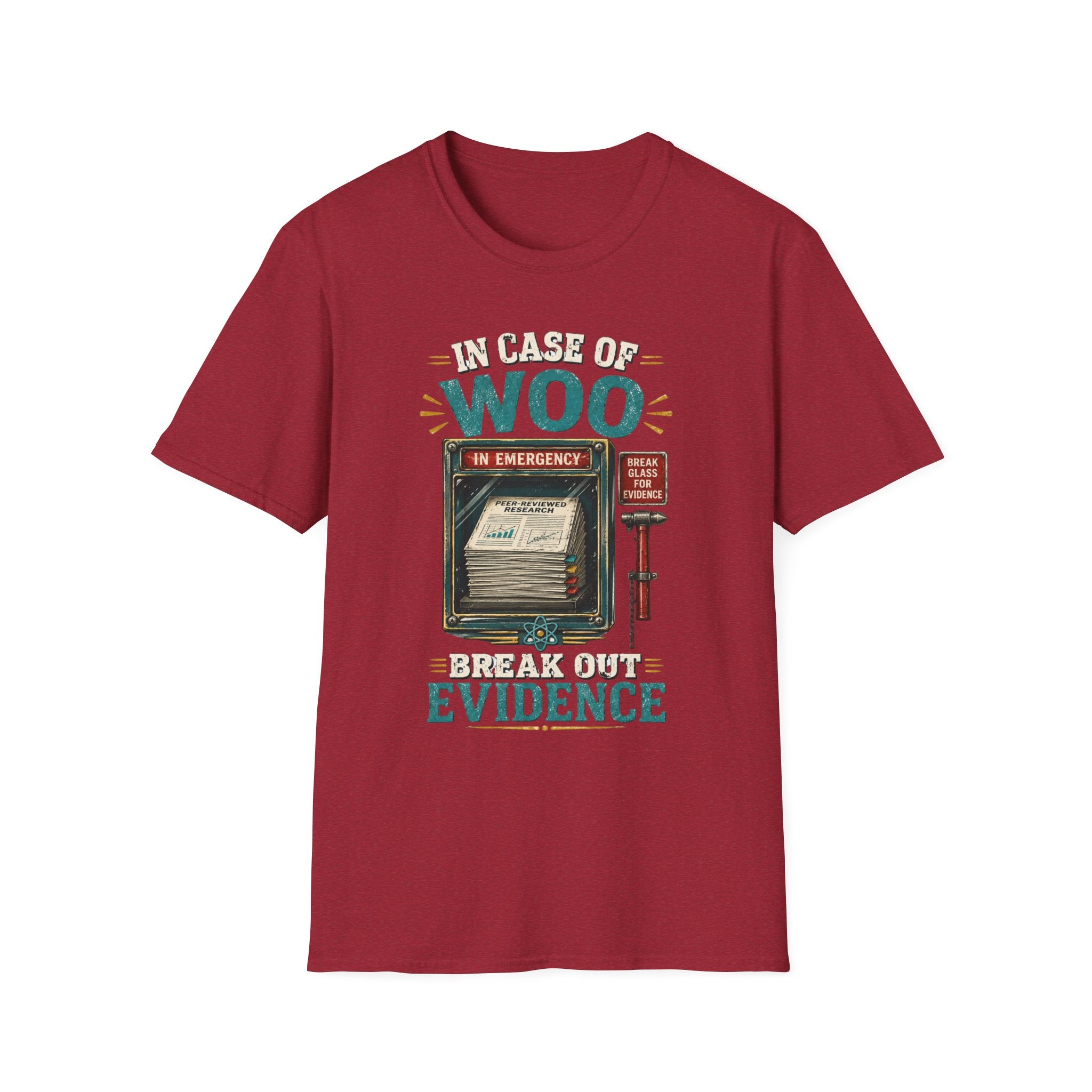 T-Shirt — "In Case of Woo" Emergency Evidence Graphic Tee