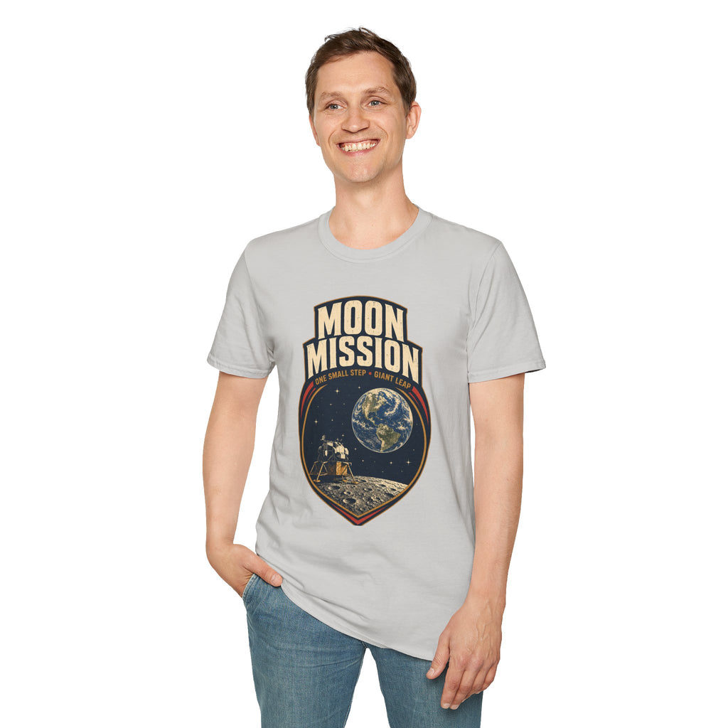 Moon Mission T‑Shirt — Retro Space Exploration Tee (“One Small Step, Giant Leap”)
