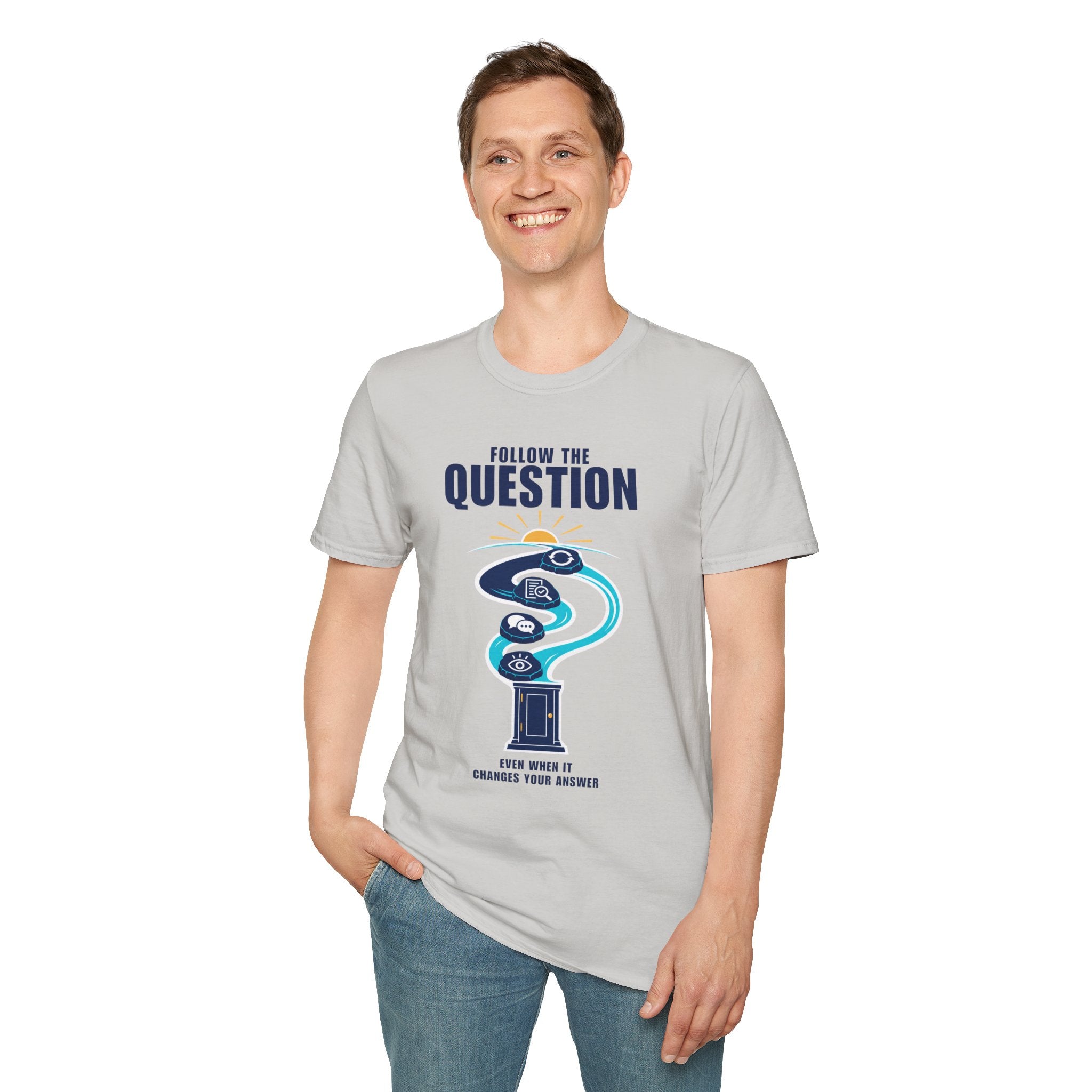 Follow the Question T-Shirt — Inspirational Travel & Curiosity Tee