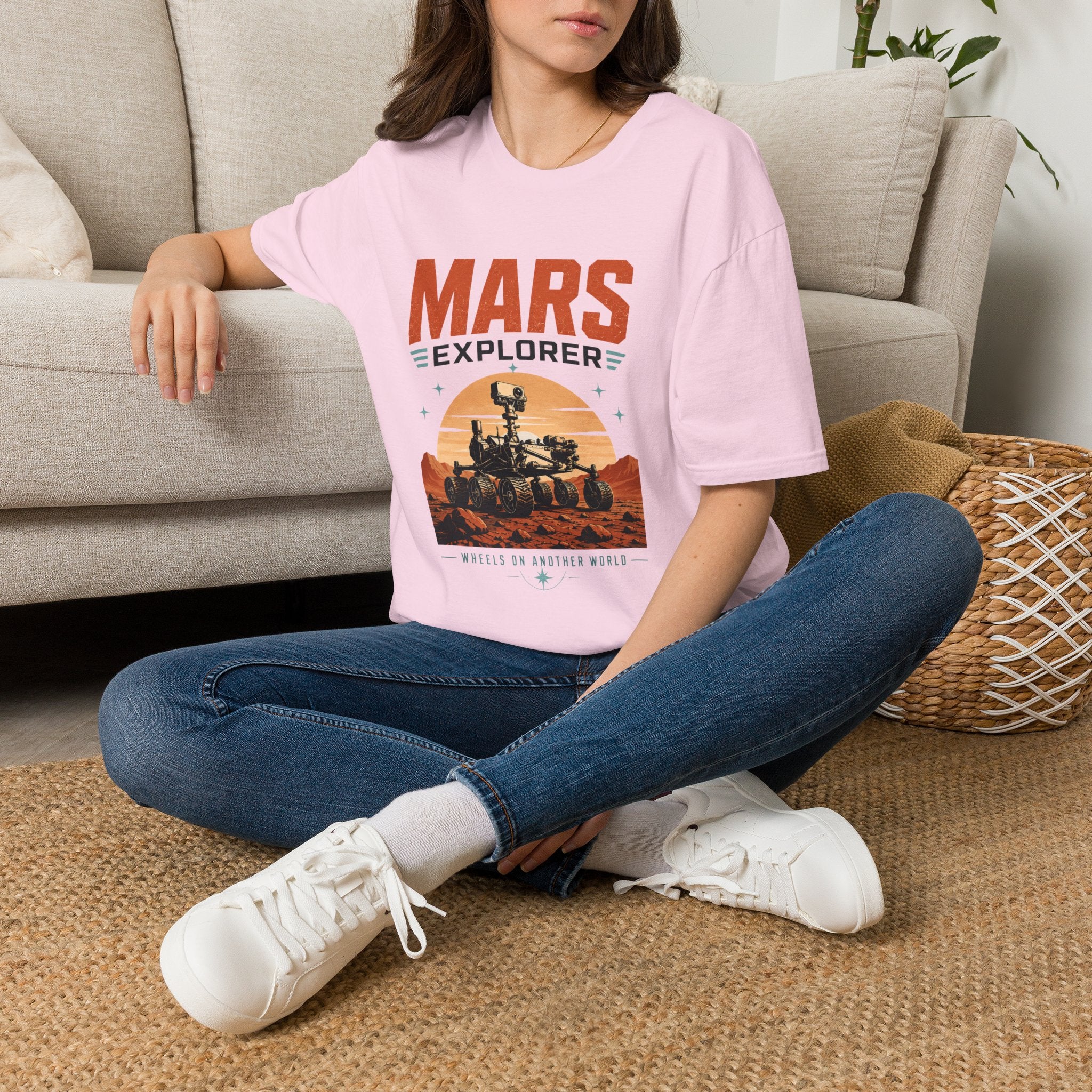 Mars Explorer T-Shirt — Retro Space Rover Graphic Tee