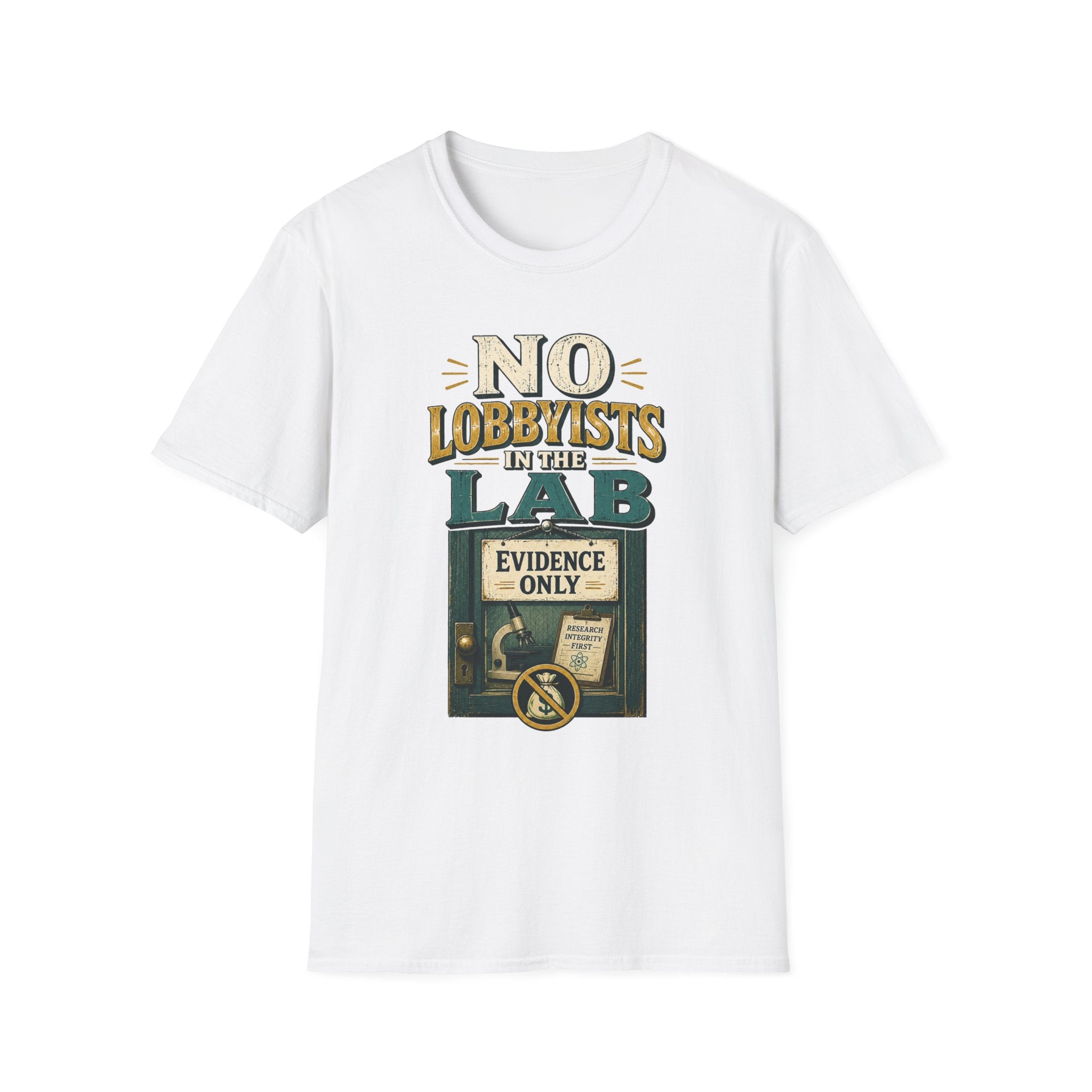 "No Lobbyists in the Lab" Vintage Science Tee