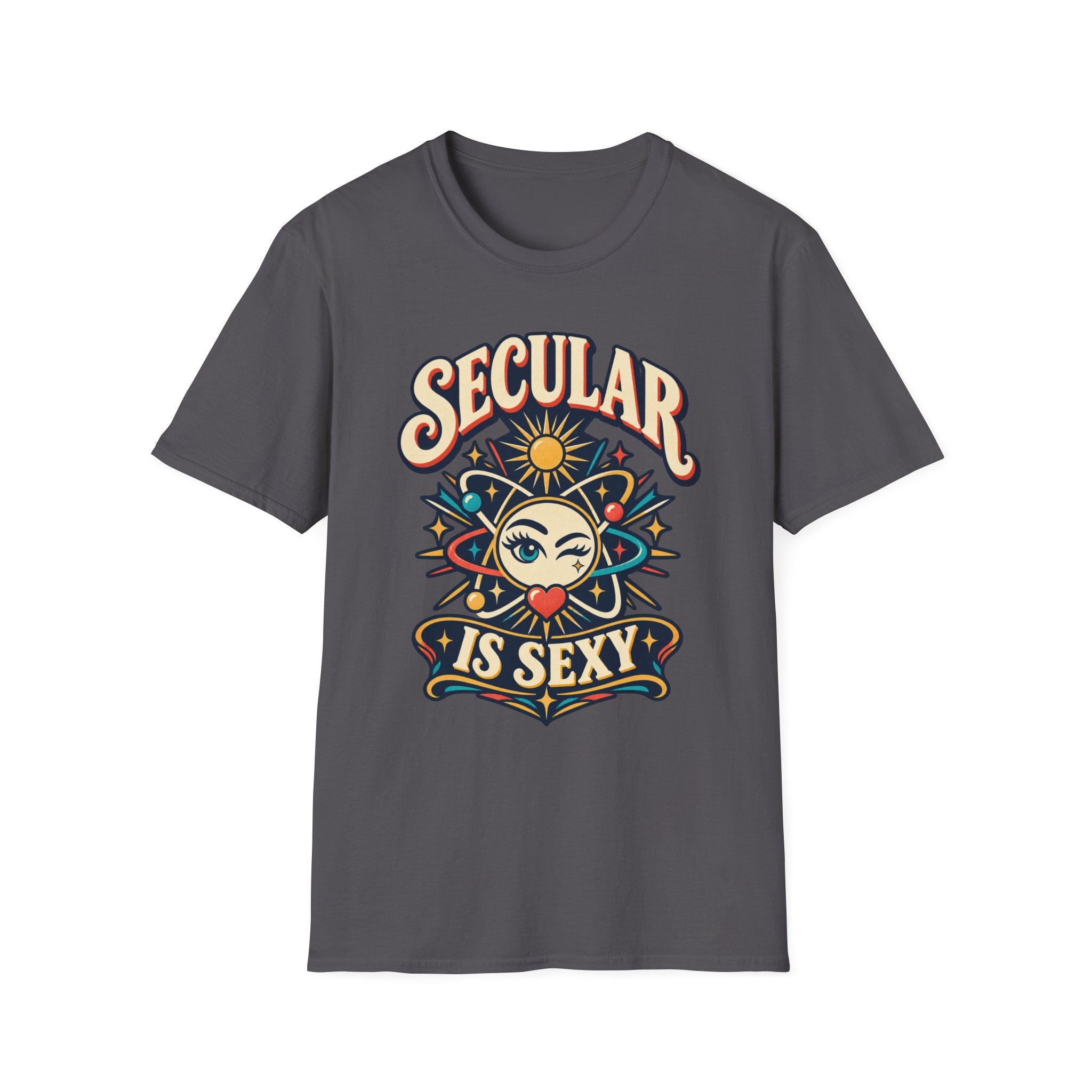 Secular Is Sexy T-Shirt — Retro Spiritual Sun Graphic Tee
