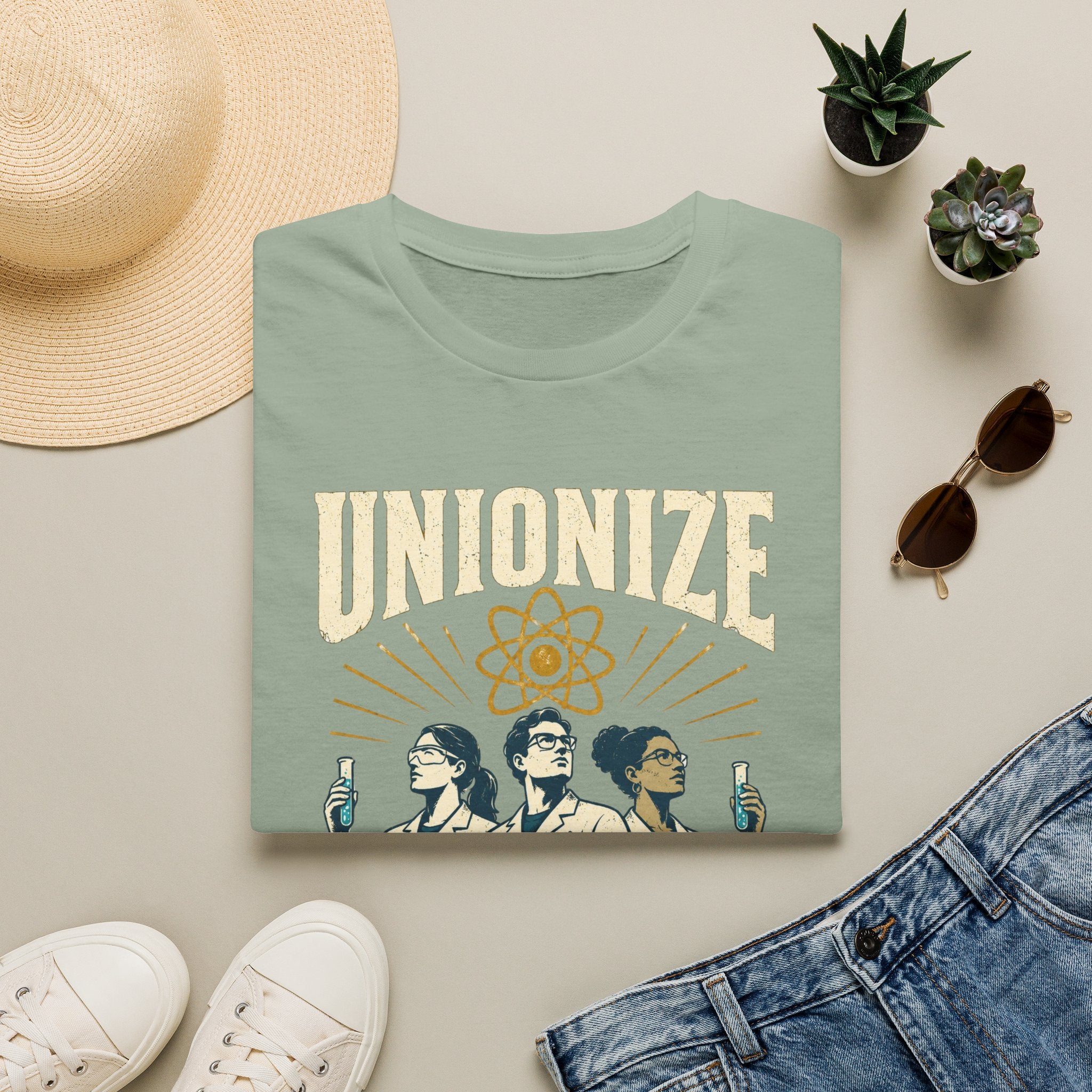 Unionize the Lab Coats T-Shirt — Science Workers Union Solidarity Tee