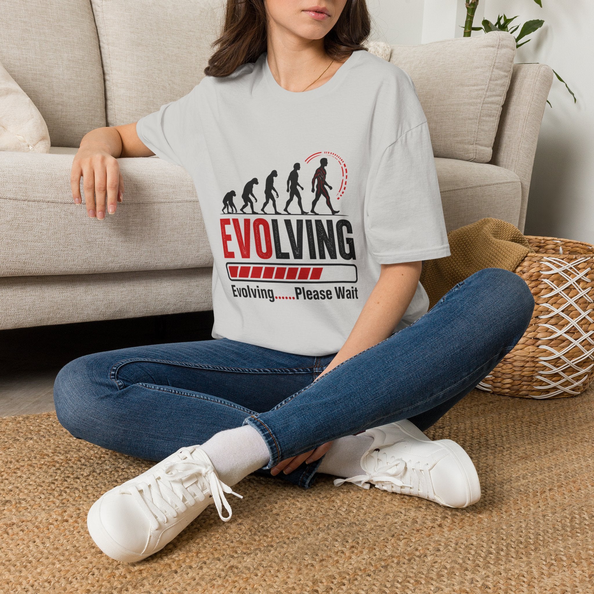 Evolving Please Wait T-Shirt — Evolution Graphic Tee