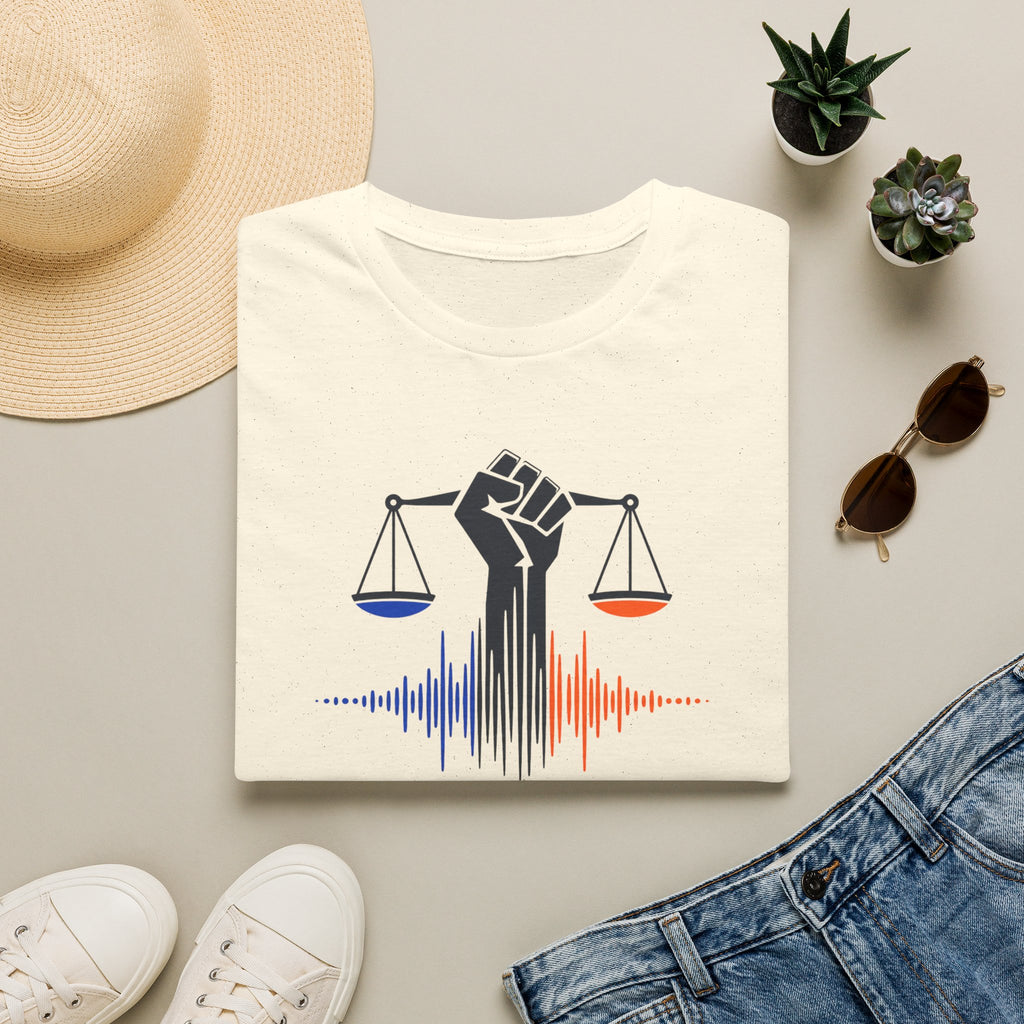 "Staying Silent Enables Injustice" Justice Fist Graphic Tee