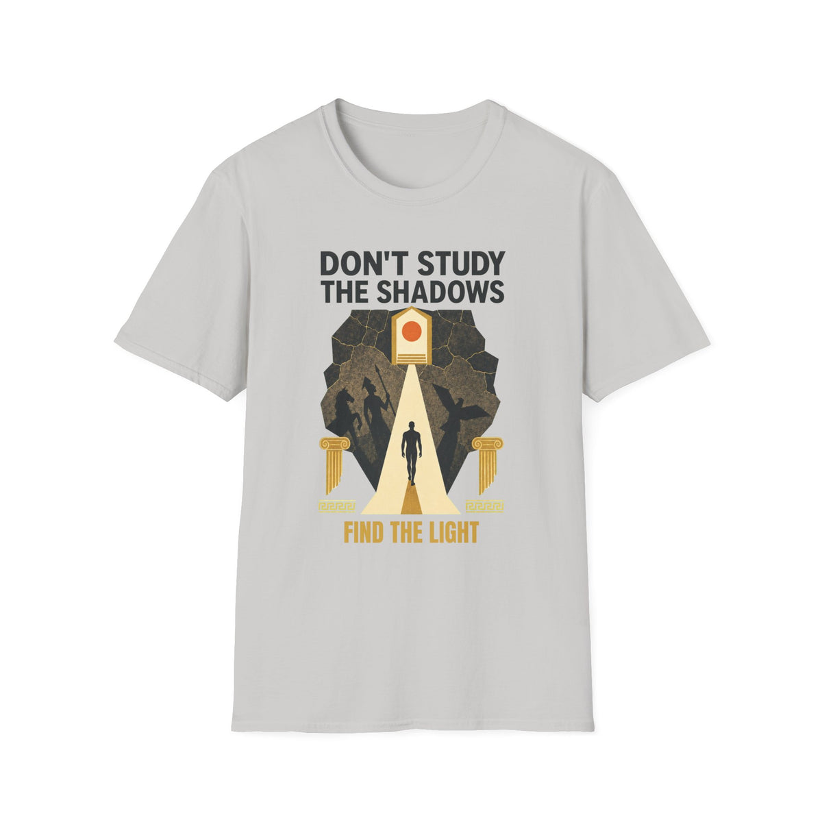 "Don't Study the Shadows, Find the Light" Inspirational Graphic Tee