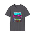 "Love Has No Default Settings" Bright LGBTQ+ Pride Graphic Tee