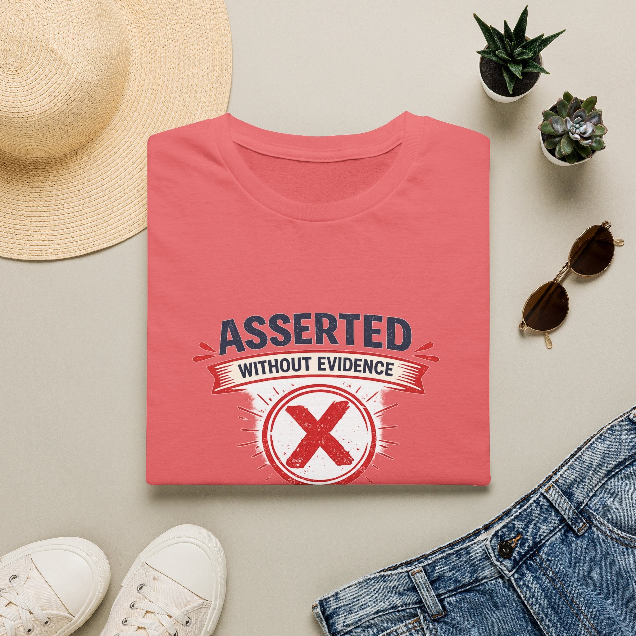 Asserted Without Evidence T-Shirt — Funny Skeptic Graphic Tee