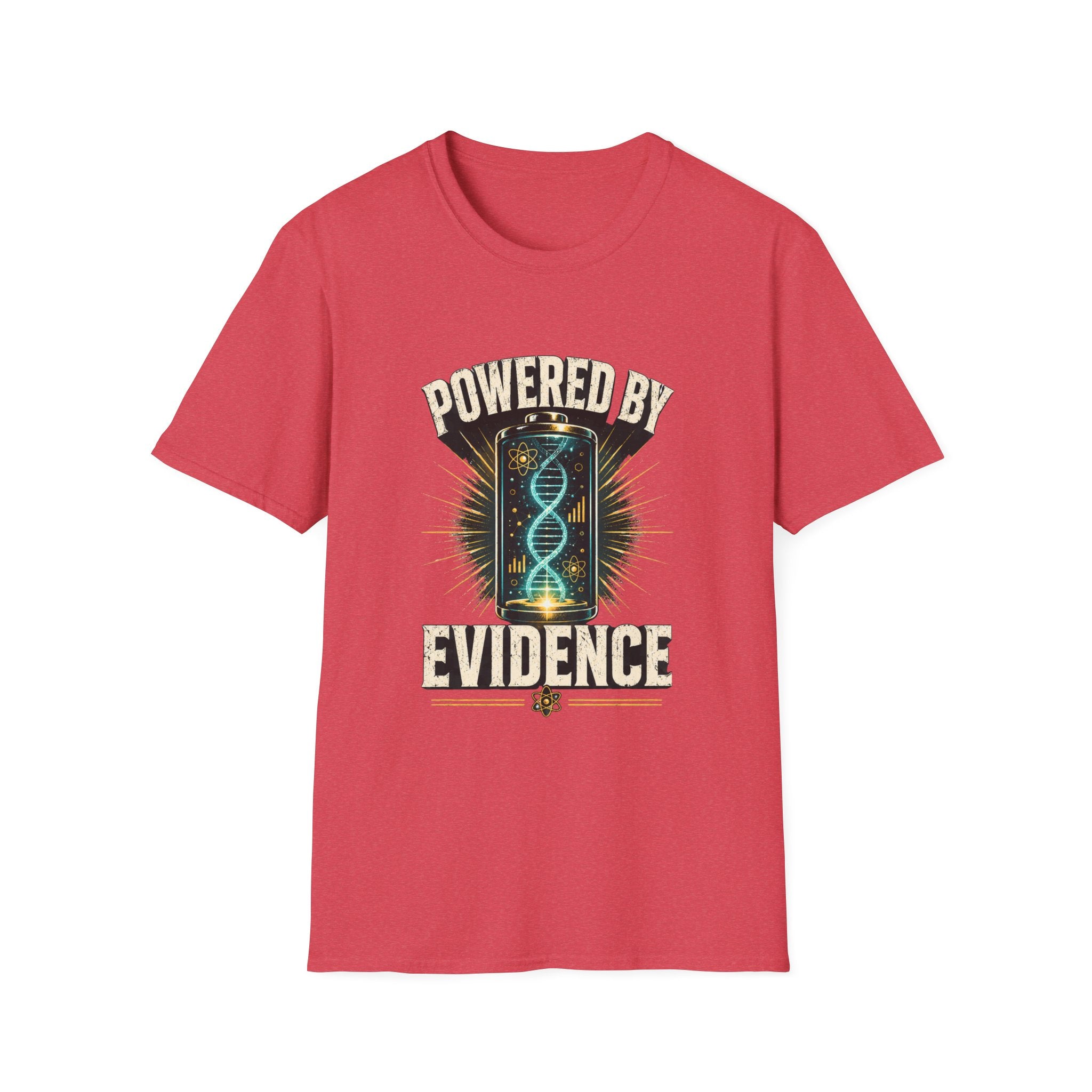 Powered By Evidence T-Shirt — Science DNA Retro Graphic Tee