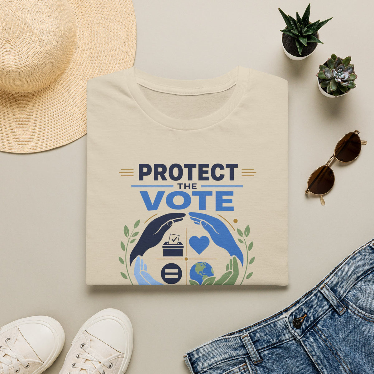Protect the Vote T-Shirt — Voter Rights & Planet Protection Tee
