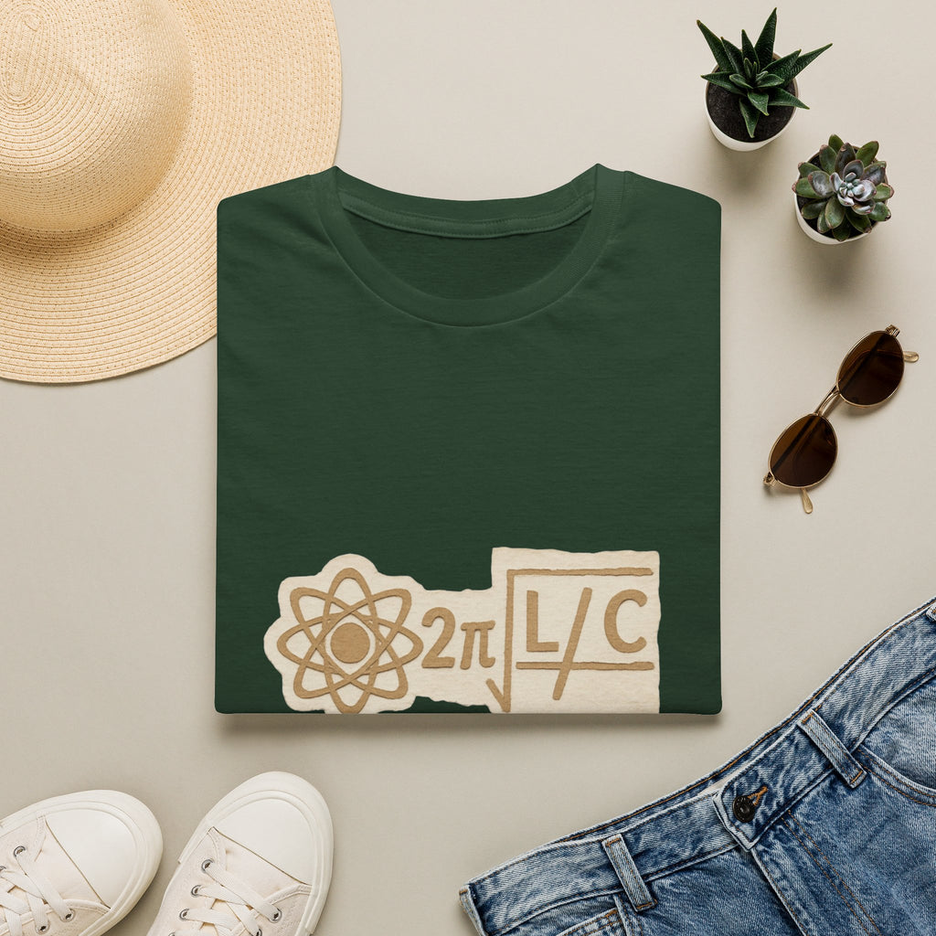 Physics Joke T-Shirt — '2π L/C' Retro Atom Graphic (I Used My Game to Be Here)