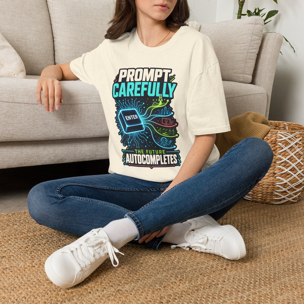 Prompt Carefully T-Shirt — "Prompt Carefully" AI Humor Tee