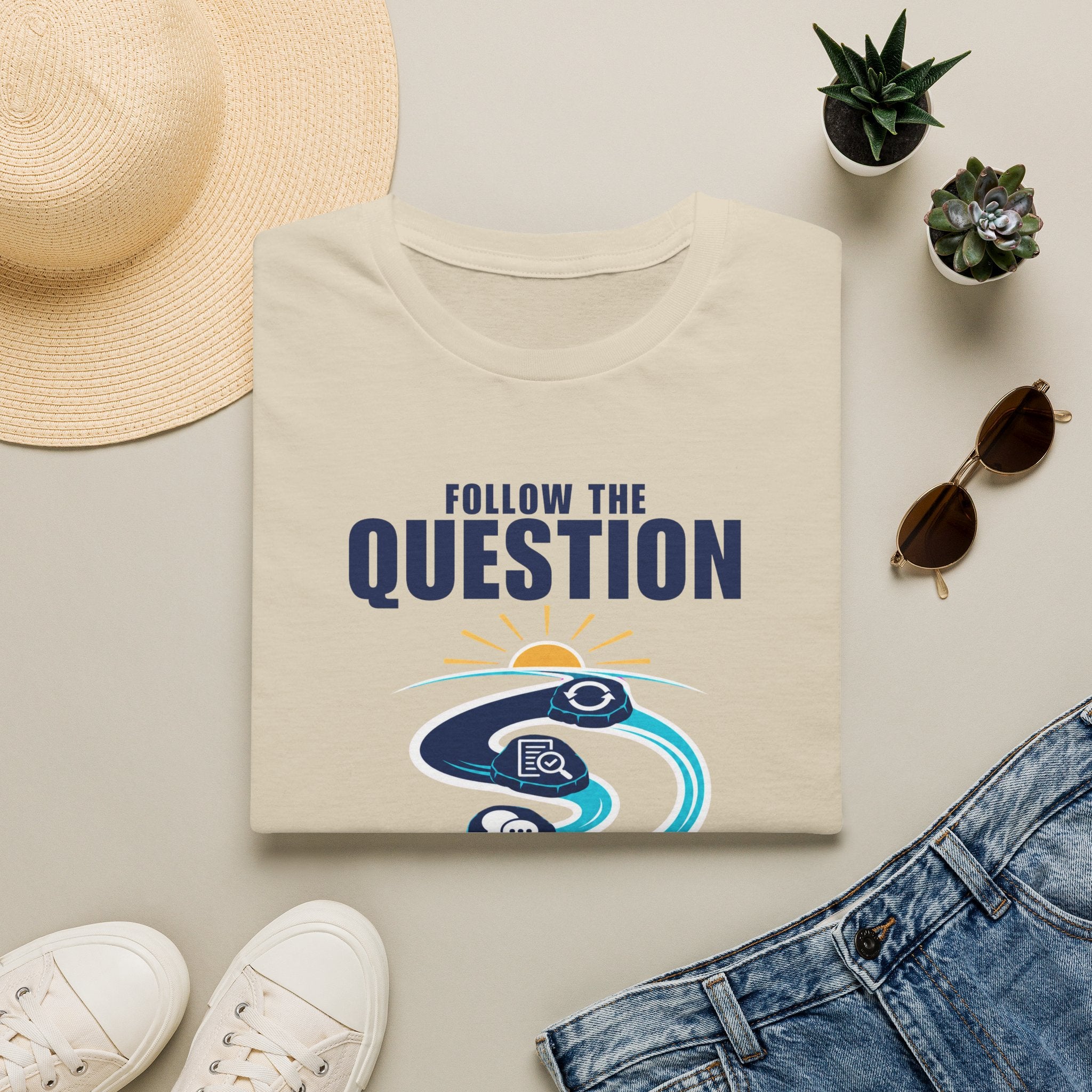 Follow the Question T-Shirt — Inspirational Travel & Curiosity Tee