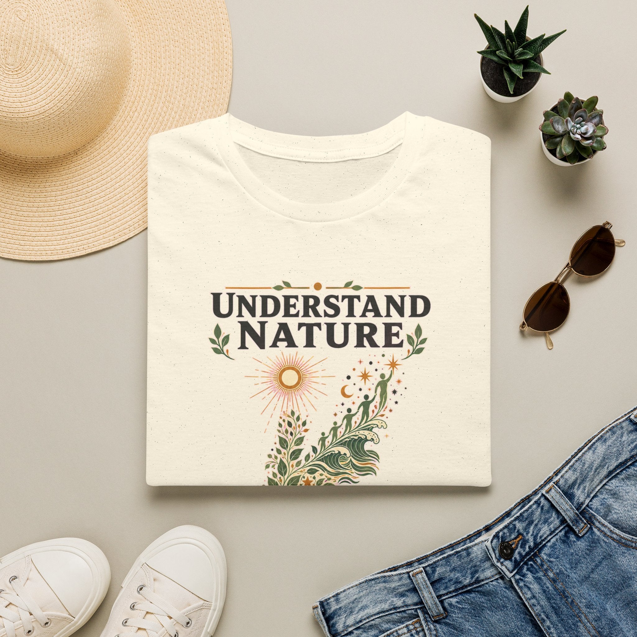 Understand Nature T-Shirt — Botanical 'Outgrow Fear' Graphic Tee