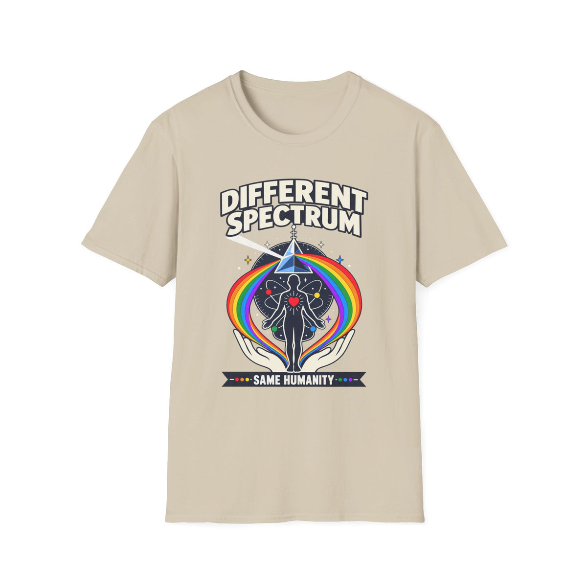 Different Spectrum T‑Shirt — Pride Rainbow Inclusive "Same Humanity" Tee