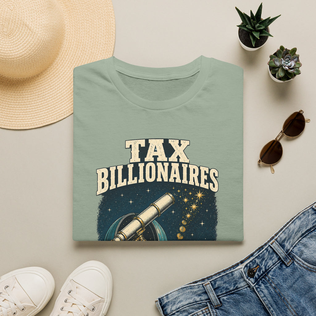 “Tax Billionaires” Telescope Graphic