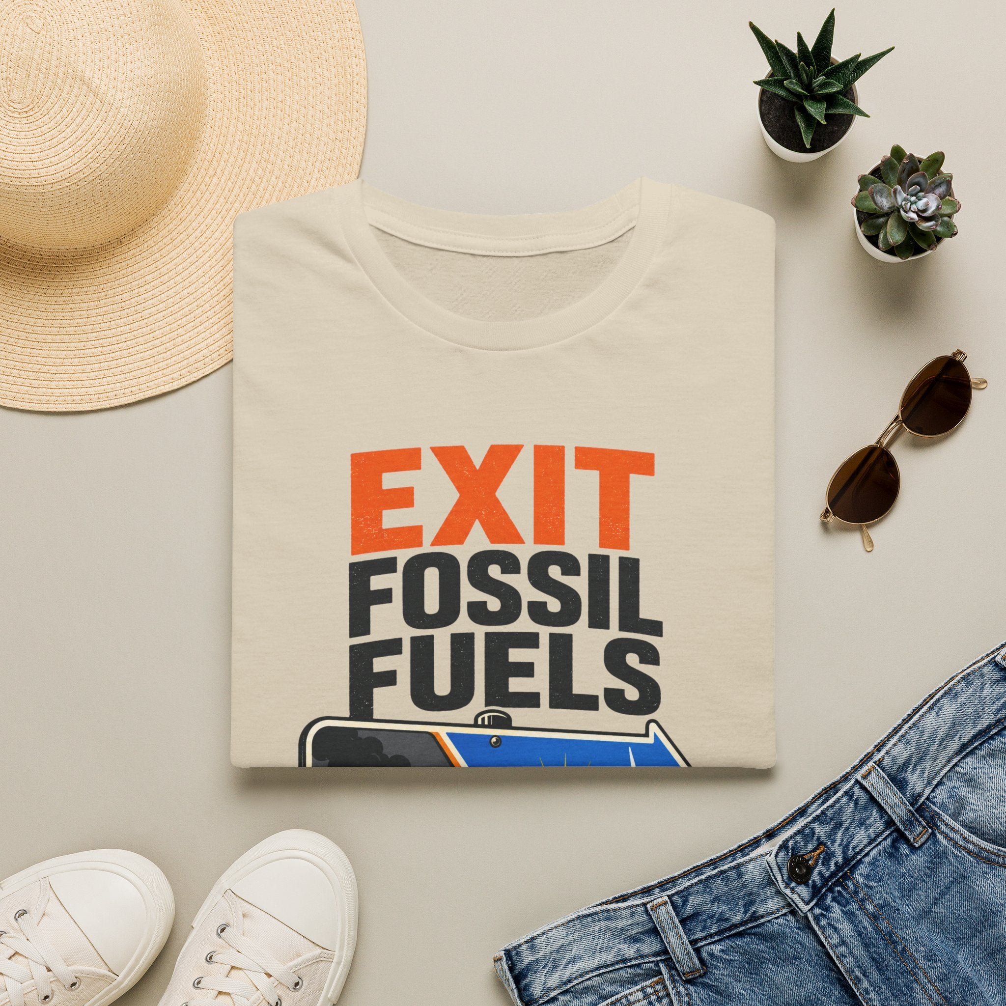 "Exit Fossil Fuels, Enter Clean Power" Environmental Tee
