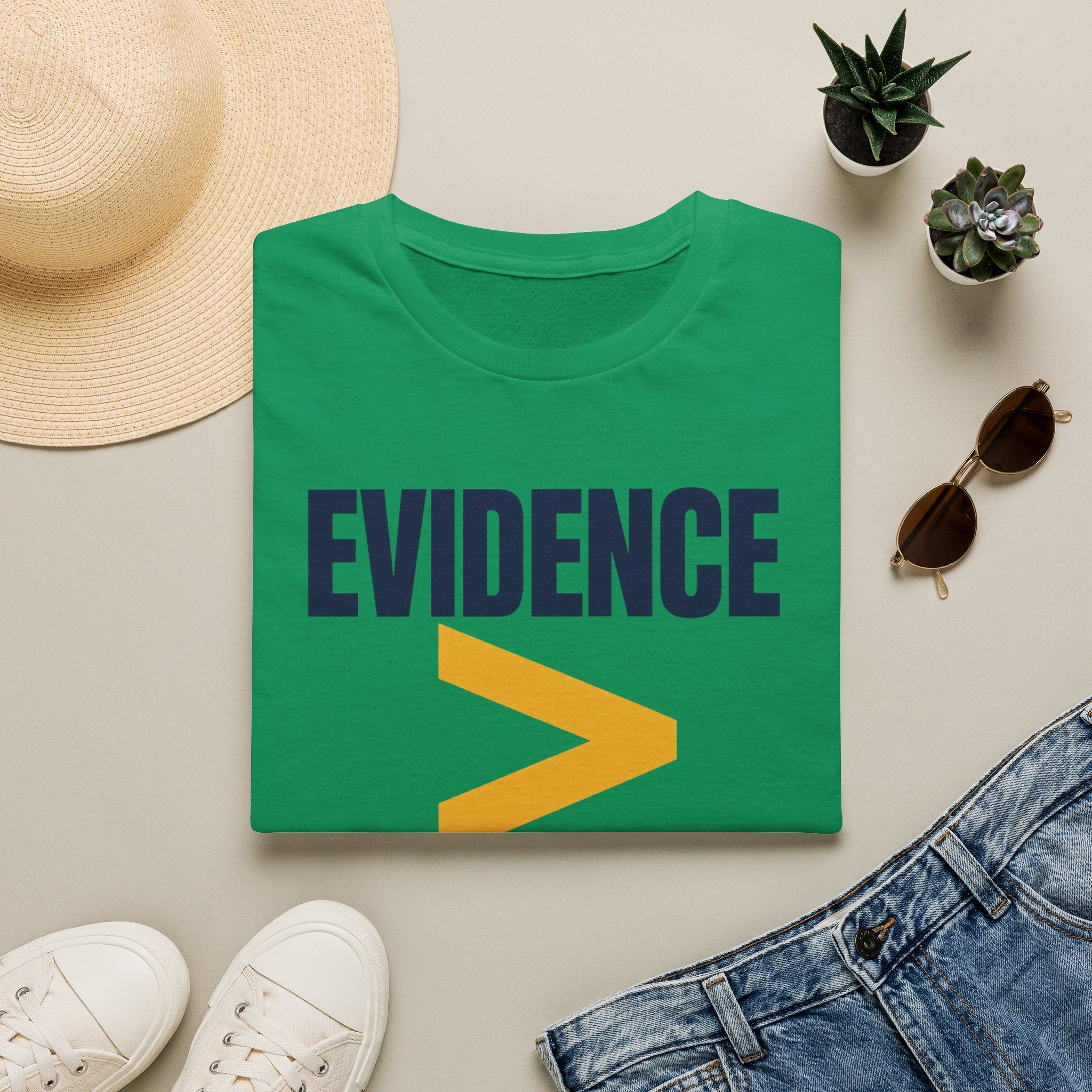 Evidence greater than belief T-Shirt
