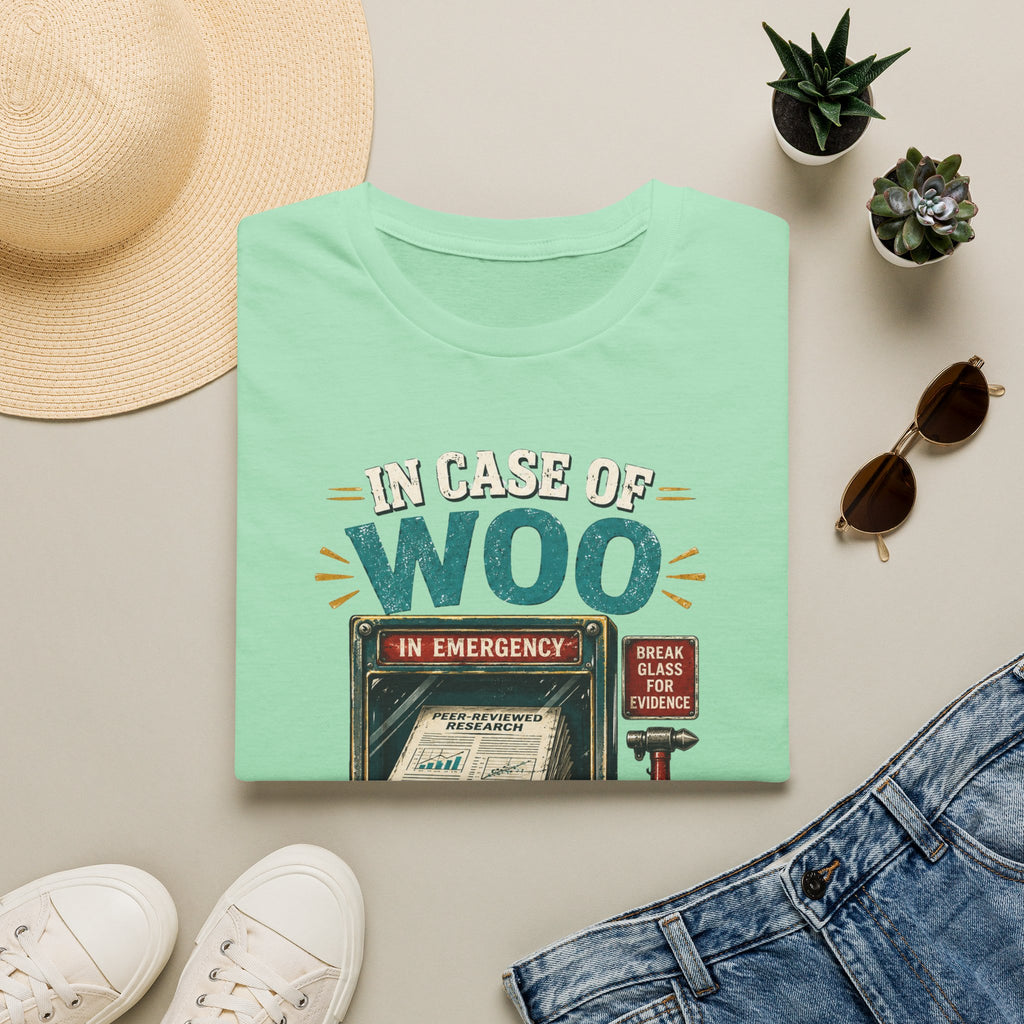 "In Case of Woo Break Out Evidence" Vintage Emergency Graphic Tee