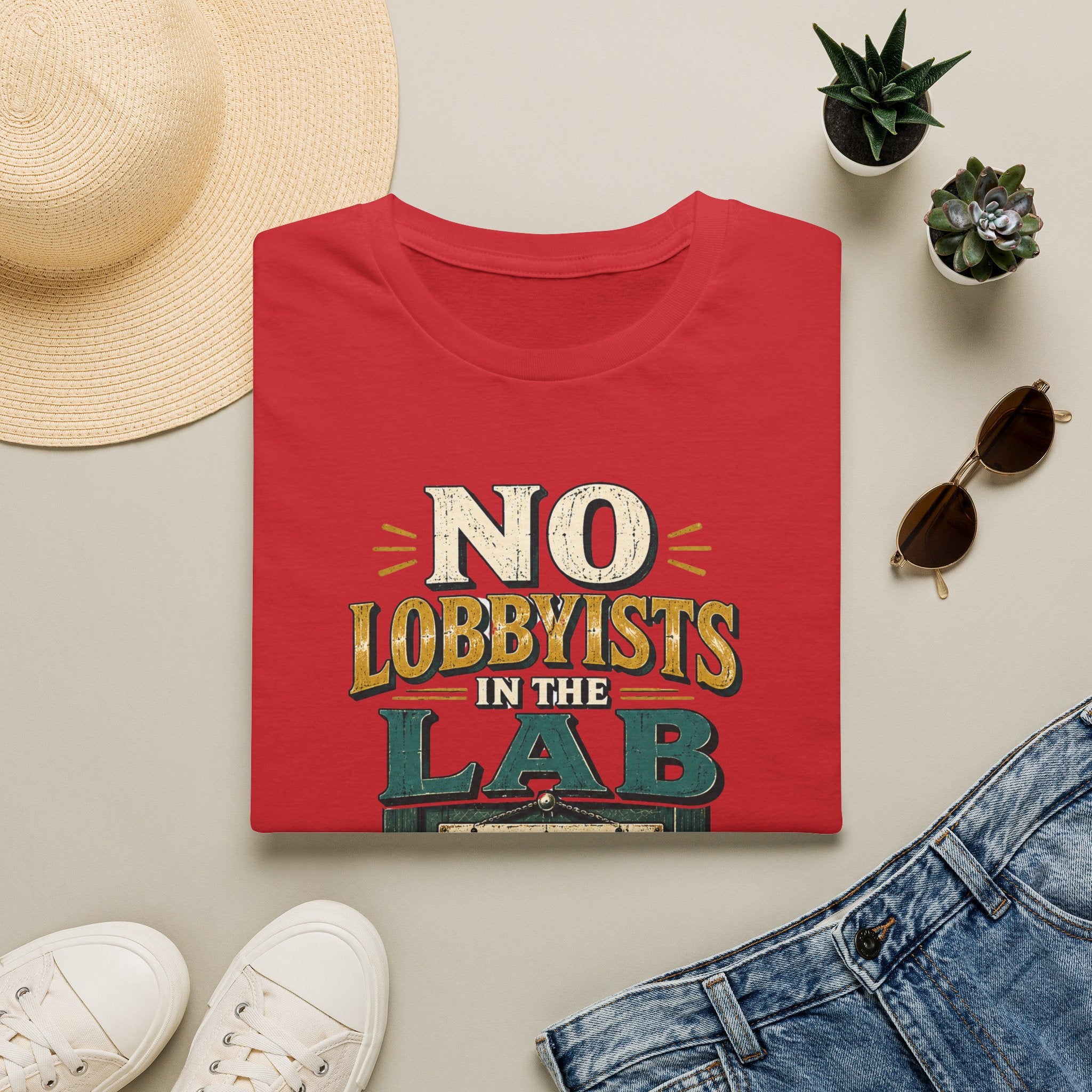 "No Lobbyists in the Lab" Vintage Science Tee