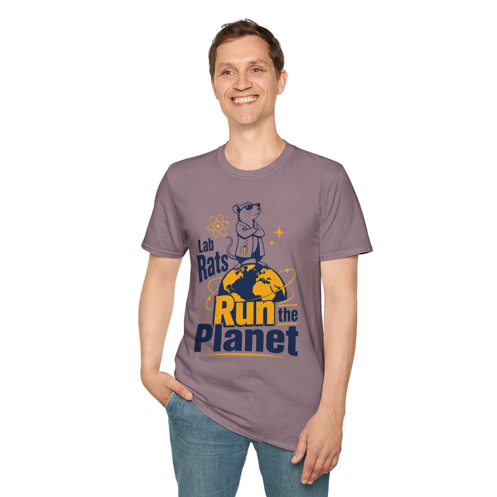 Lab Rats Run the Planet T-Shirt — Cute Scientist Rodent Graphic Tee
