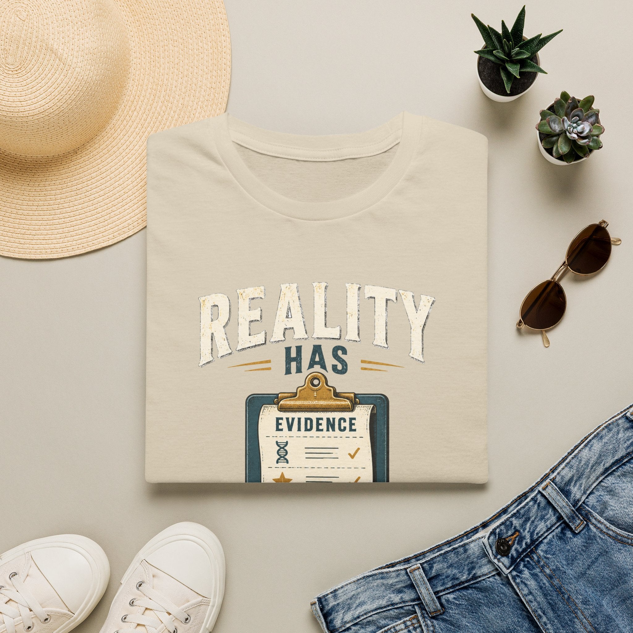 Reality Has Evidence T-Shirt — Funny Skeptic Science Tee