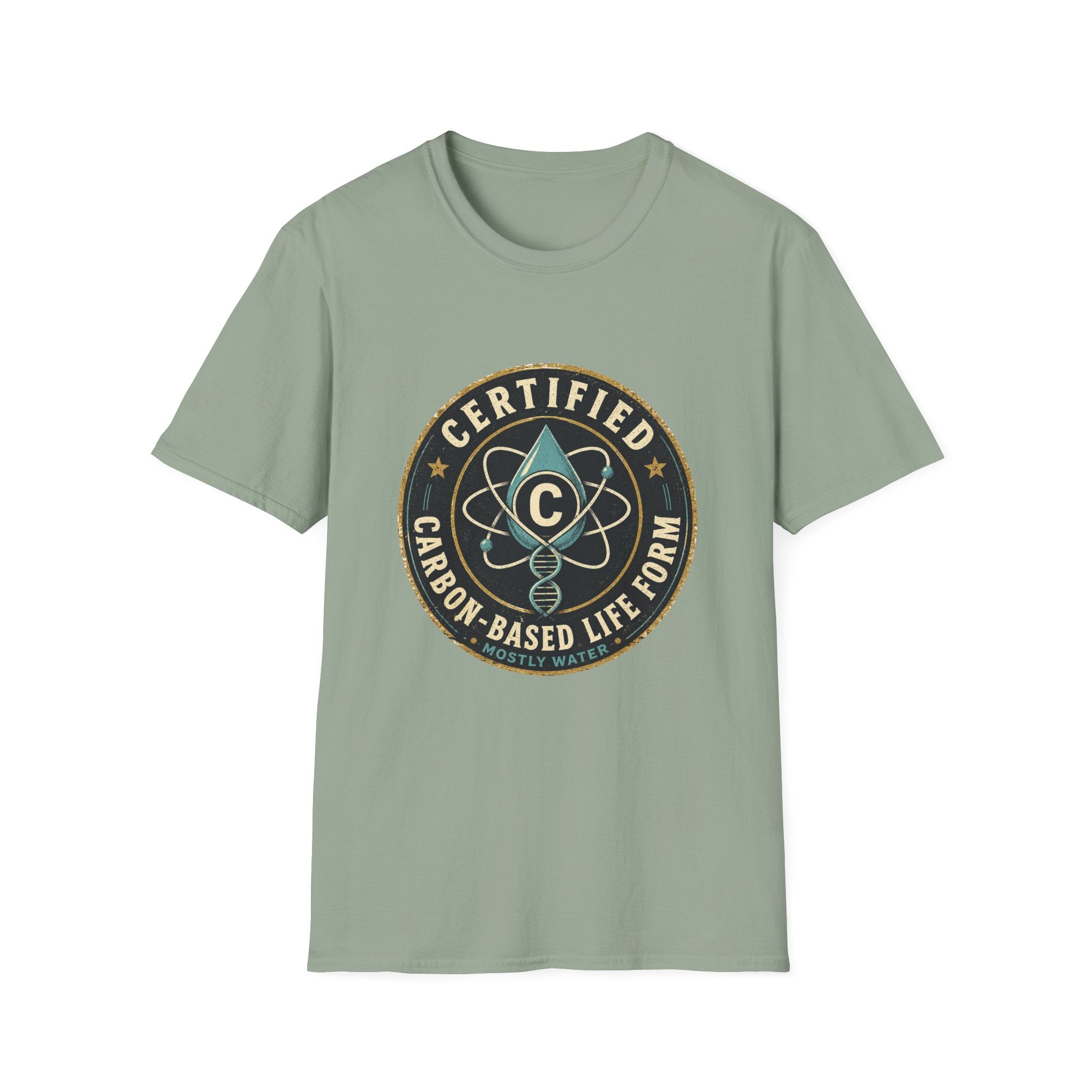 Certified Carbon-Based Lifeform T-Shirt — Funny Science Badge Tee