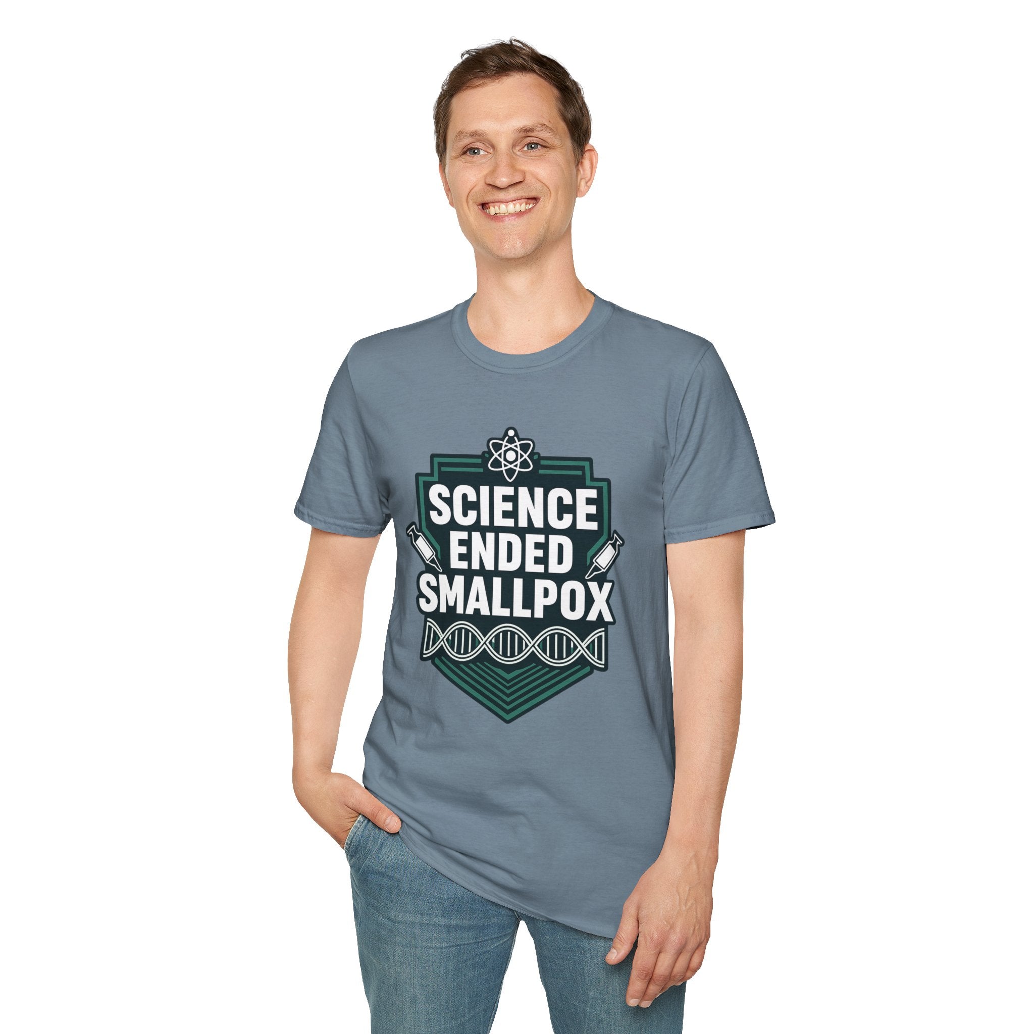 Science Ended Smallpox T-Shirt — Retro Science Graphic Tee