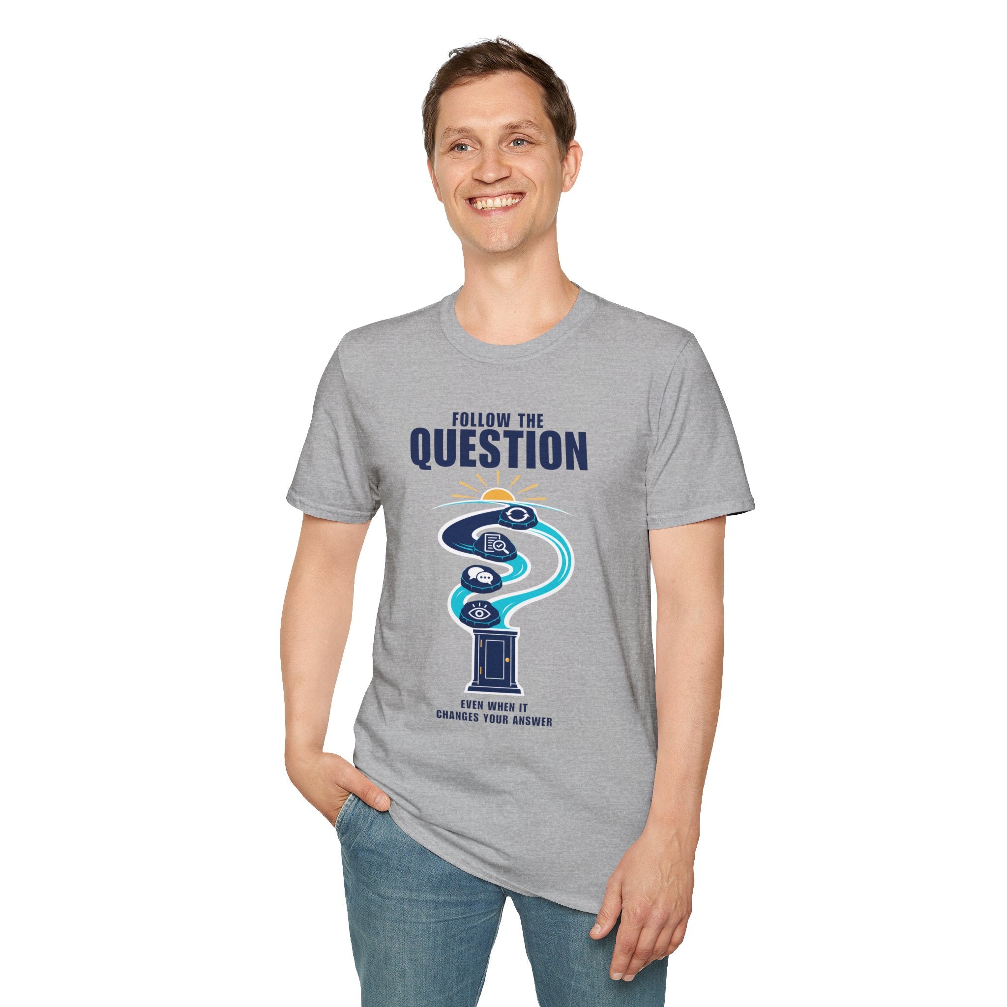 Follow the Question T-Shirt — Inspirational Travel & Curiosity Tee