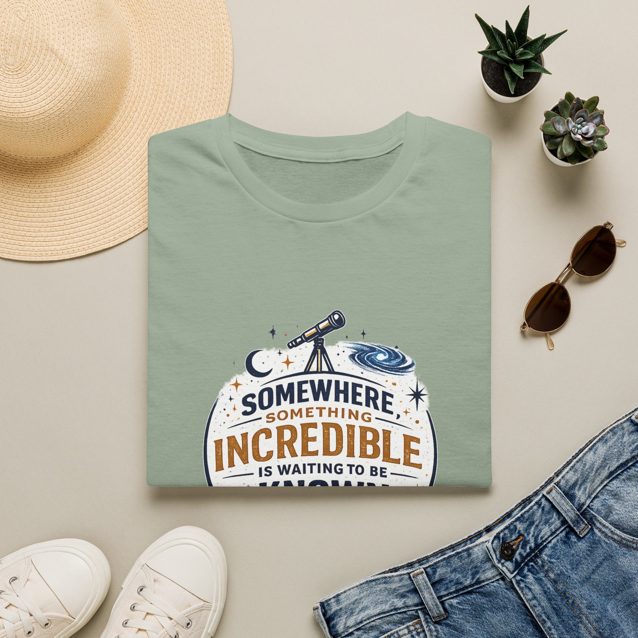 'Somewhere, Something Incredible Is Waiting to Be Known' Astronomy Graphic Tee