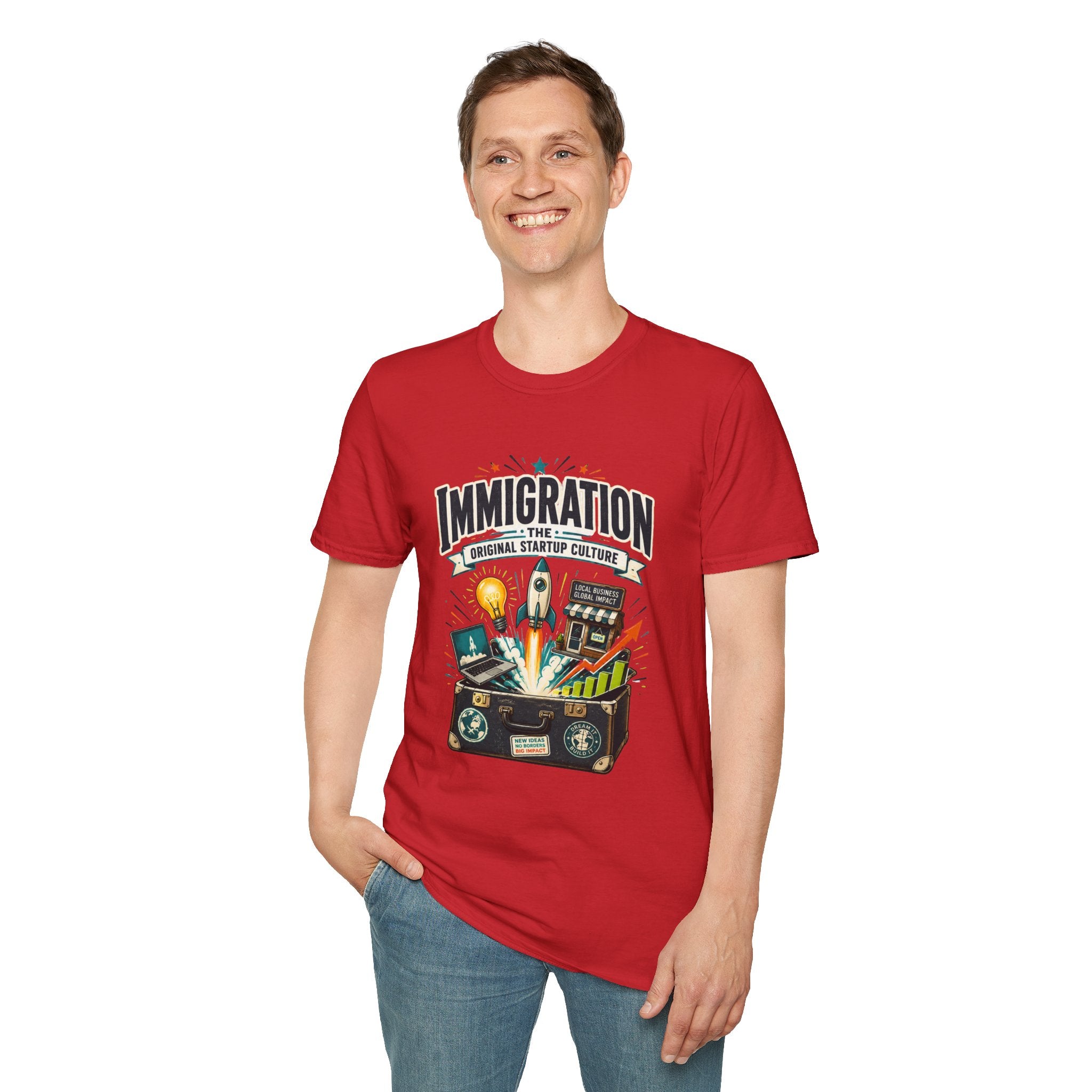 Immigration T-Shirt — "Immigration: The Original Startup Culture" Graphic Tee
