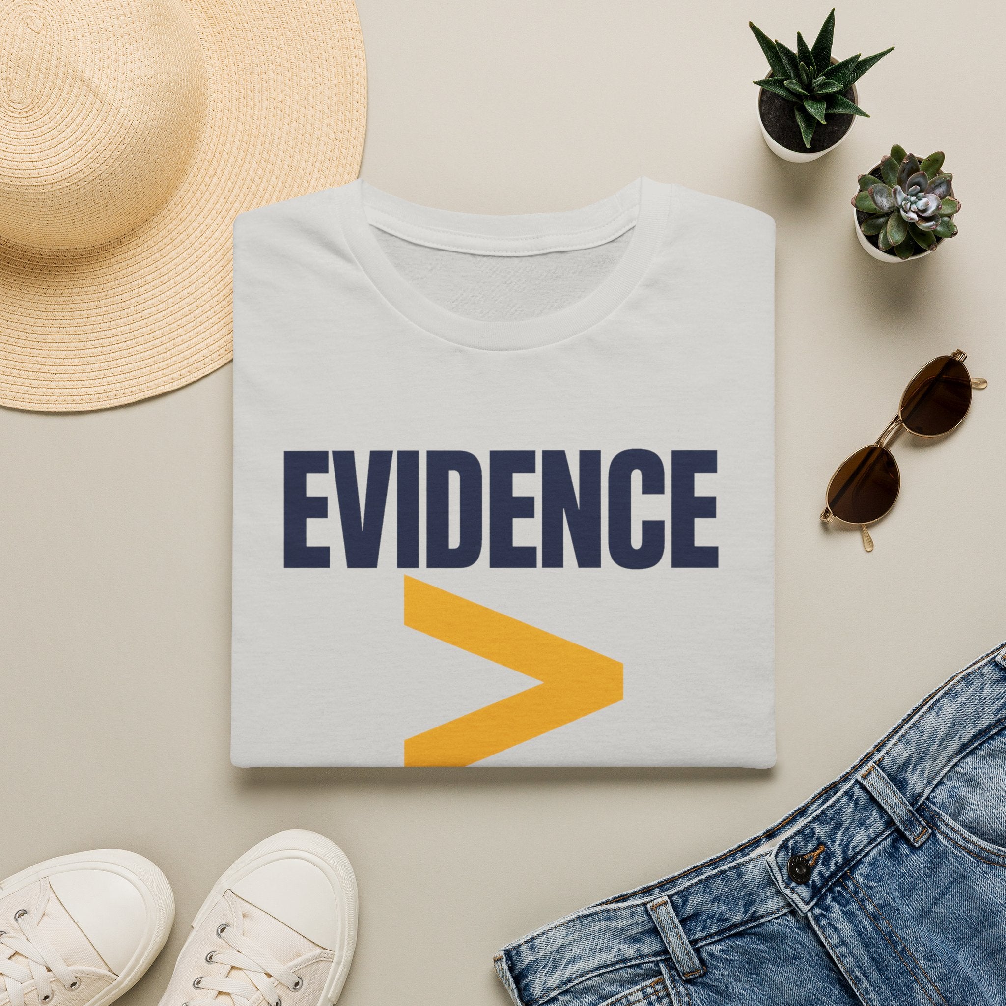 Evidence greater than belief T-Shirt