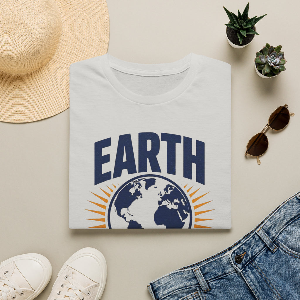 Earth T-Shirt — "Born Here, Right to Live Here" Graphic Tee