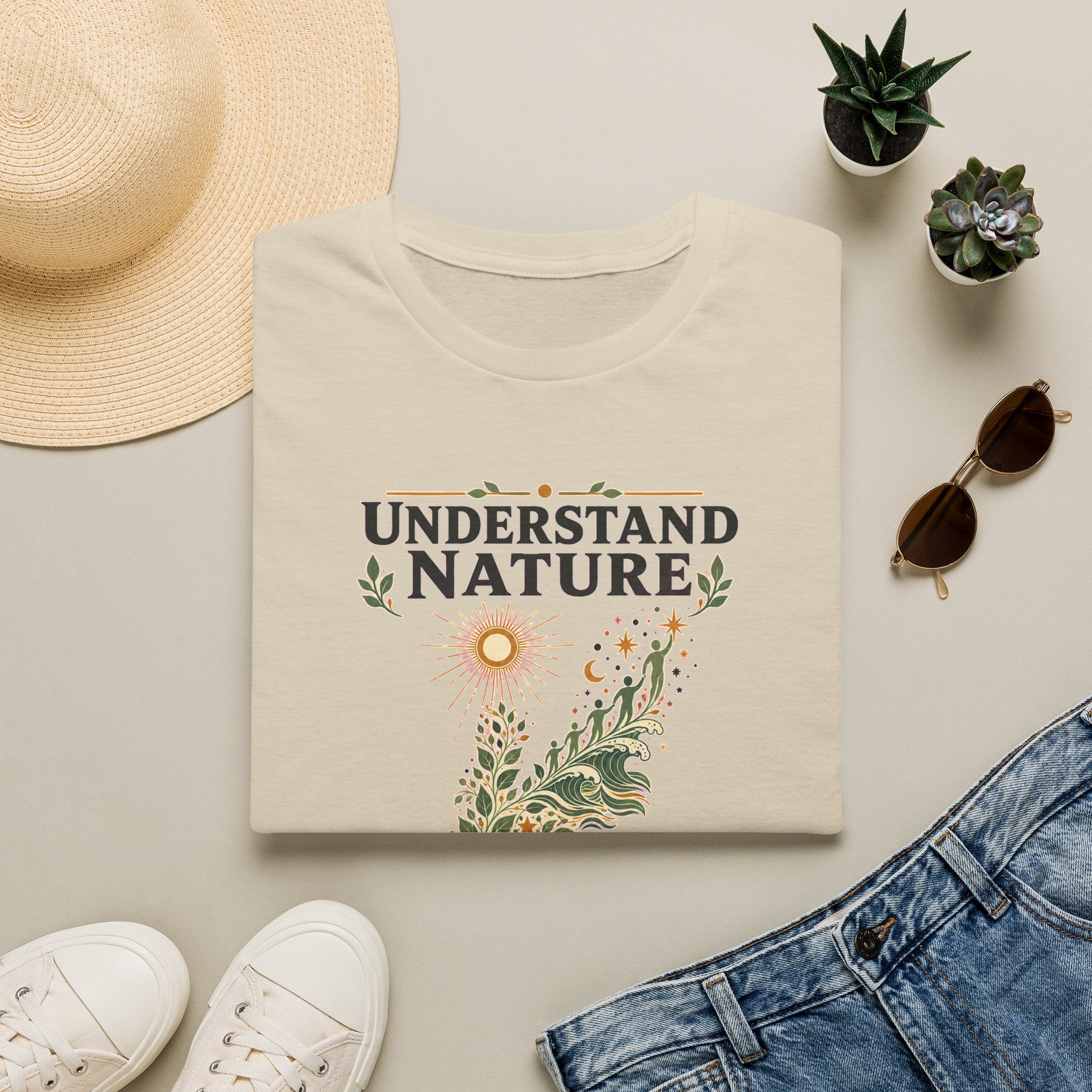 Understand Nature T-Shirt — Botanical 'Outgrow Fear' Graphic Tee