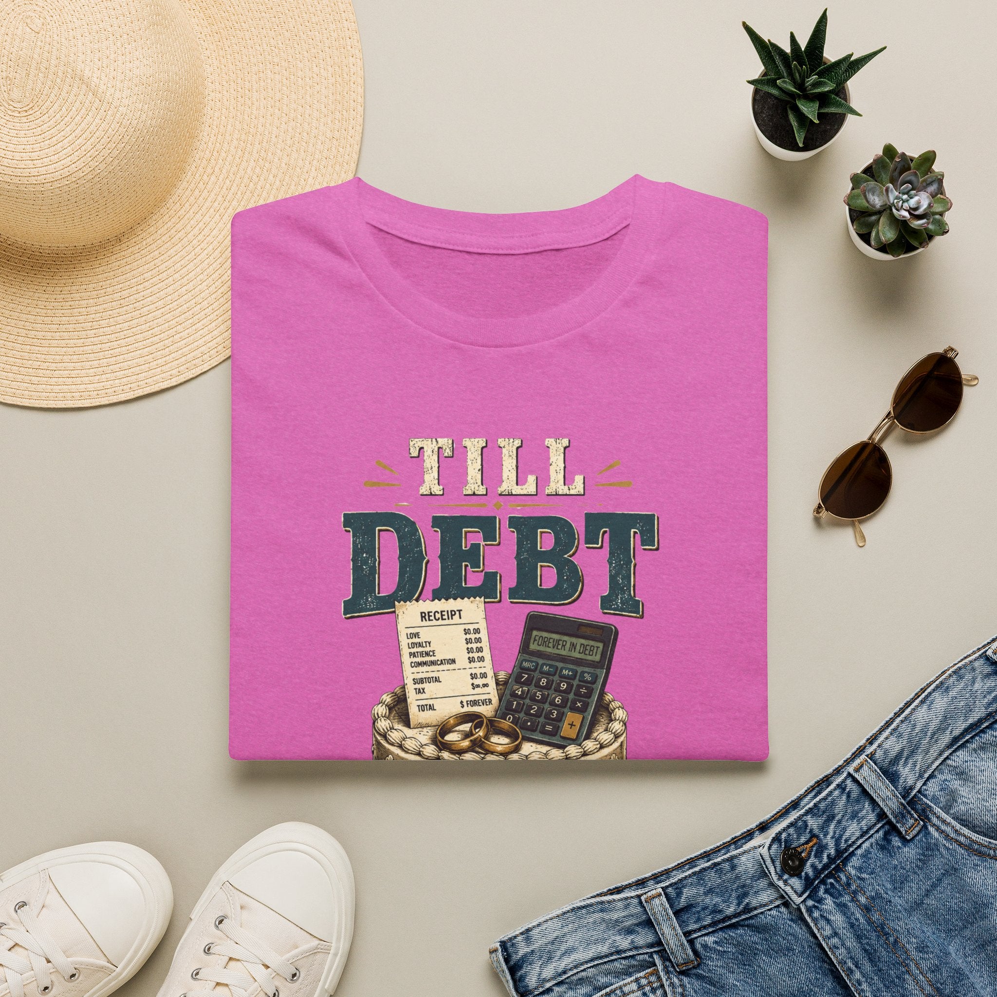 "Till Debt Do Us Part" Funny Debt & Finance Marriage Tee