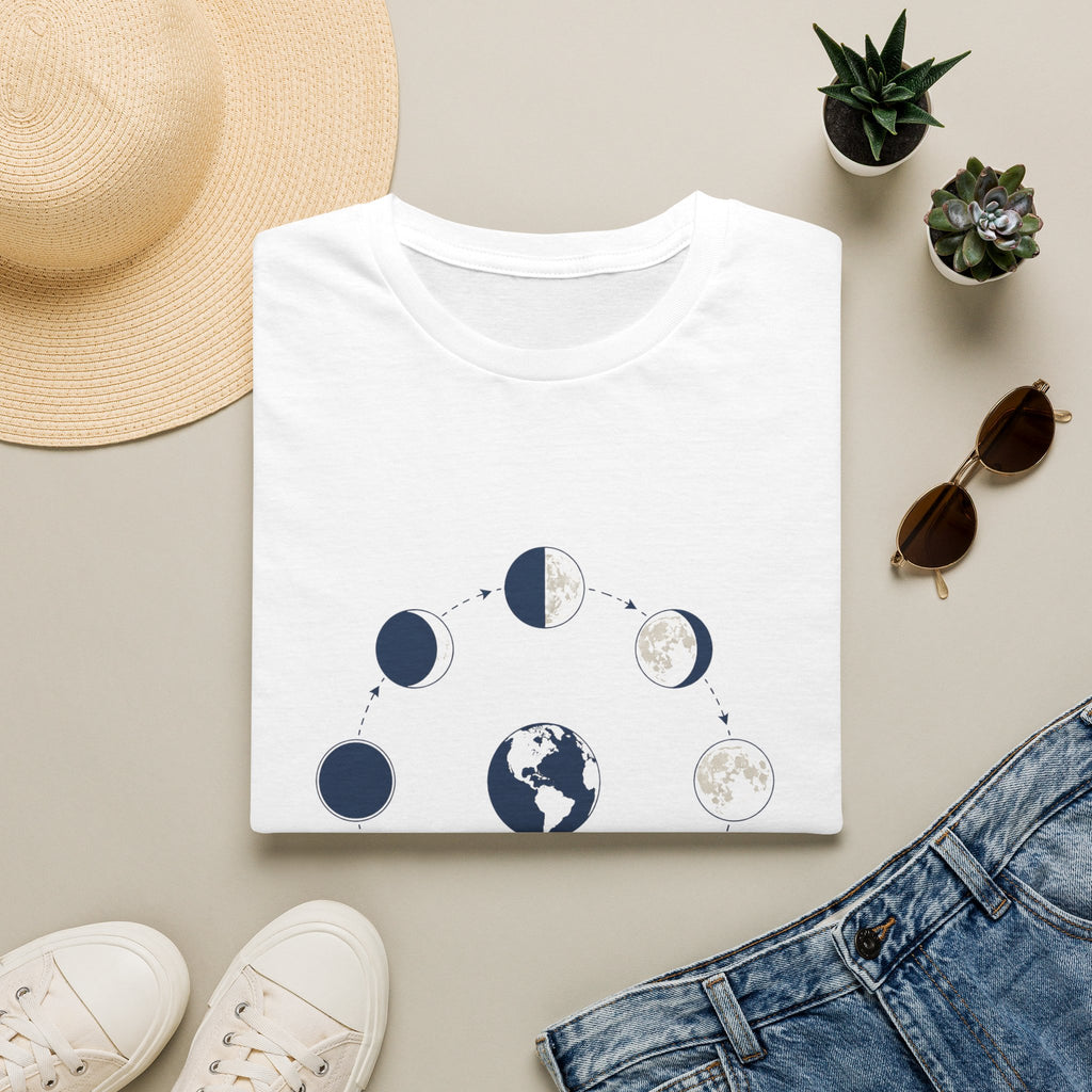 Moon Phase T-Shirt —Lunar Cycle Graphic Tee