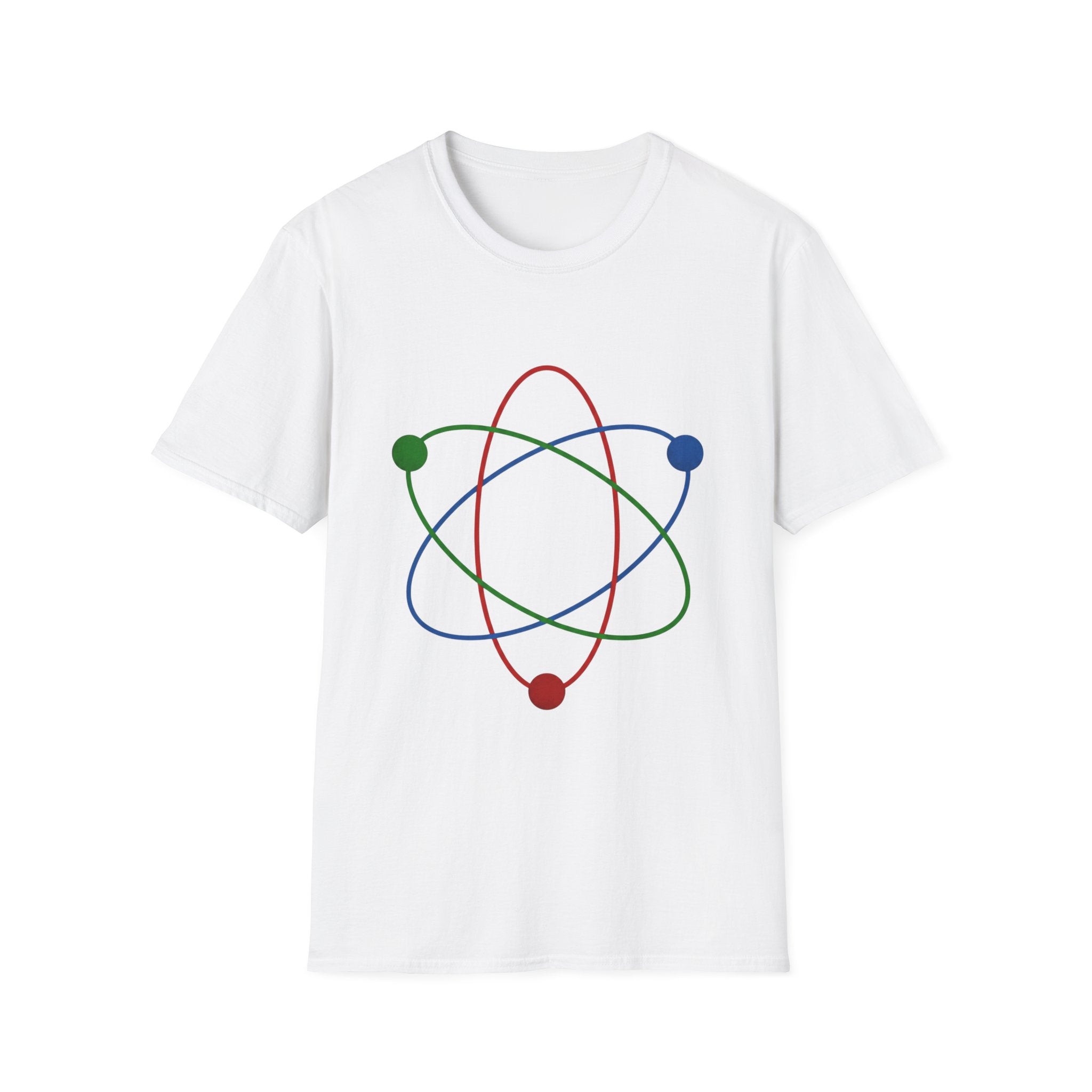 Science Atom Graphic T-Shirt — Colorful Retro Atomic Design