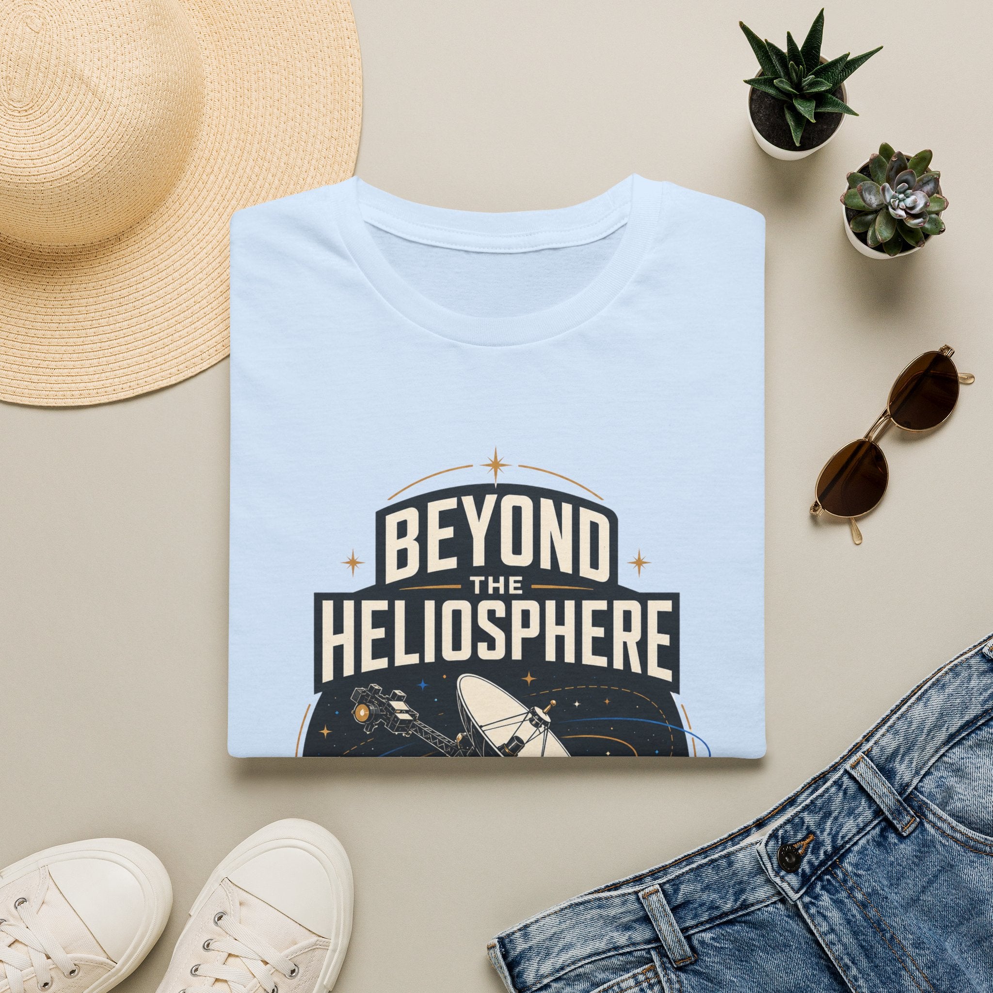 Beyond the Heliosphere T-Shirt — Space Exploration Graphic Tee