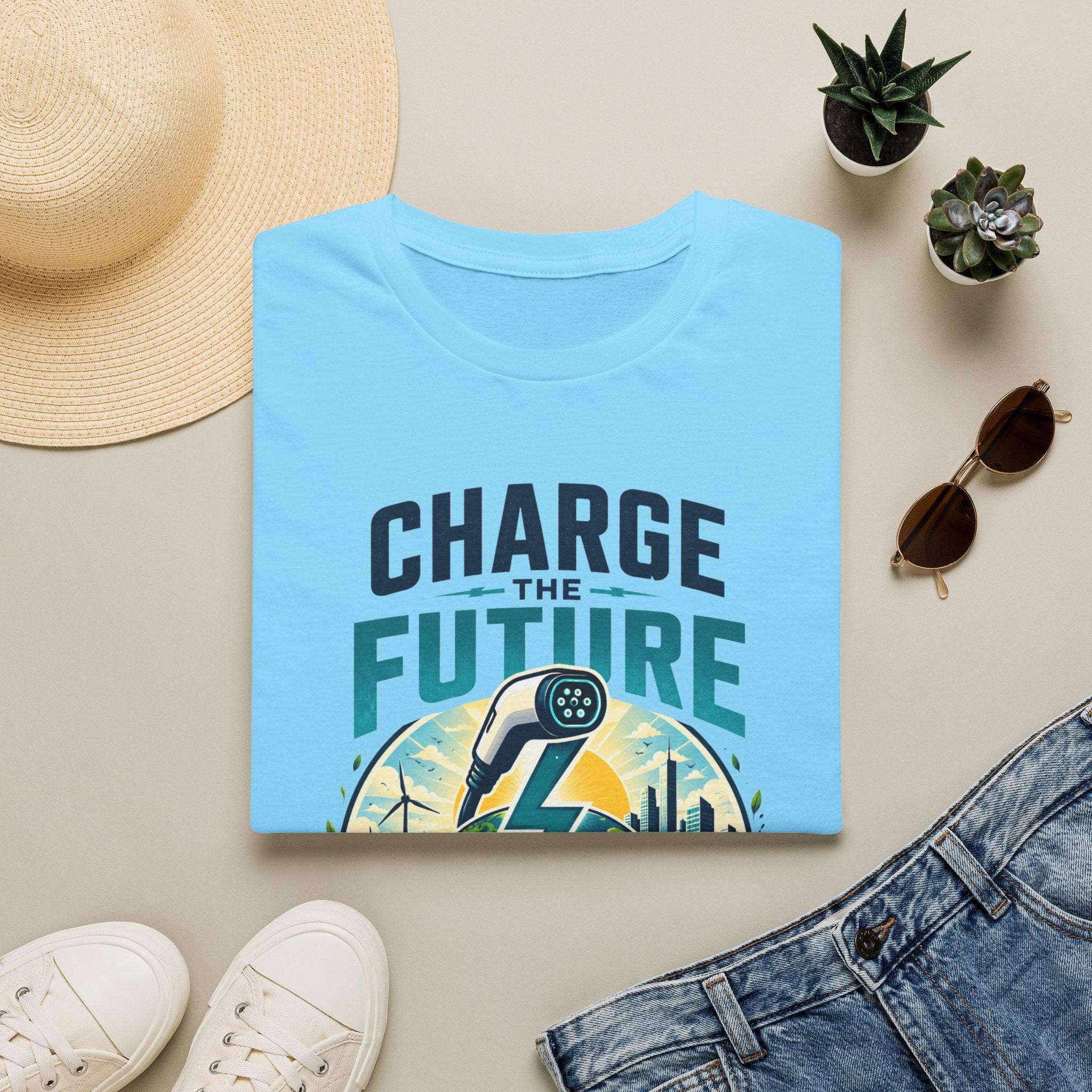 Charge the Future T-Shirt — Electric Vehicle EV Charging Graphic Tee