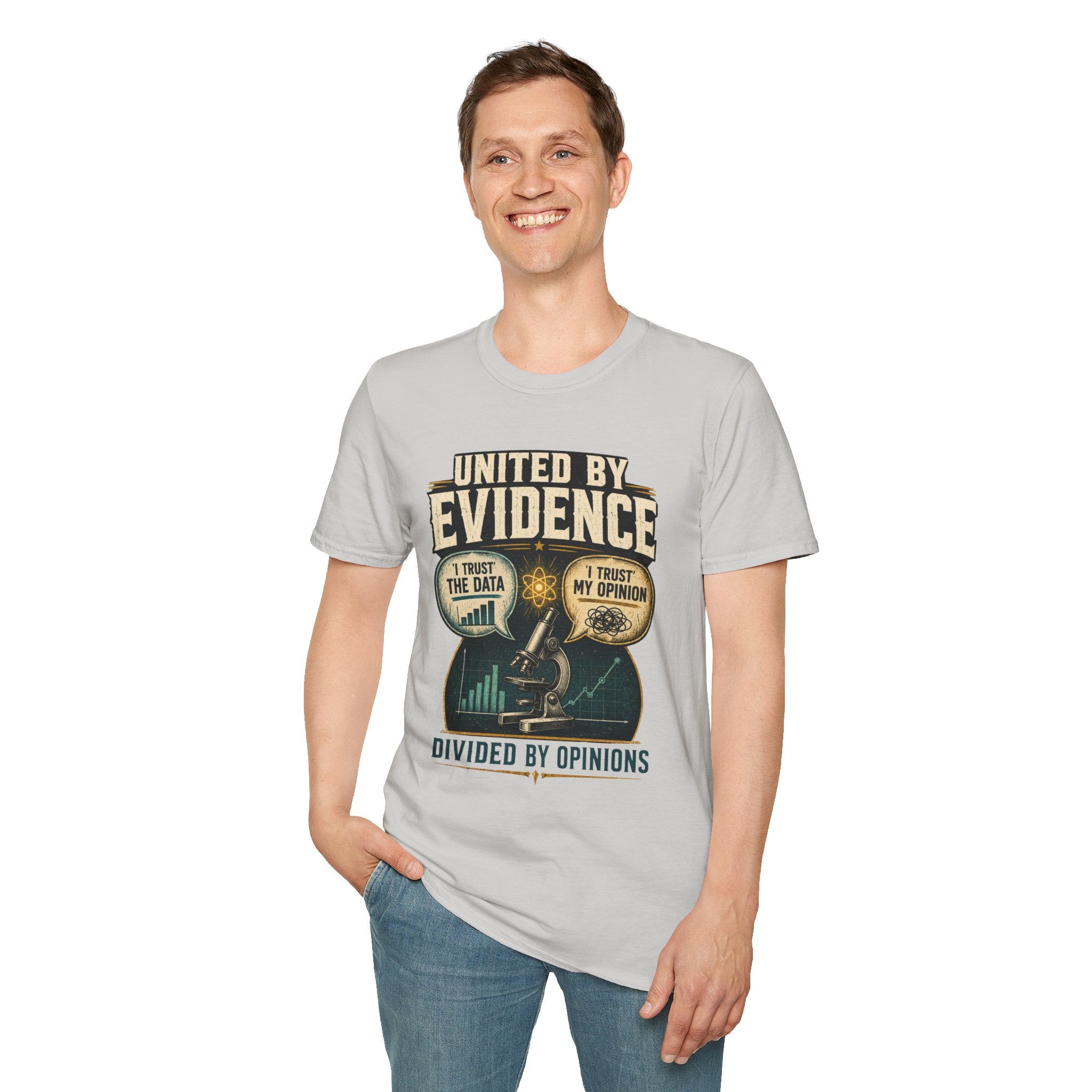 Evidence T-Shirt — "United by Evidence" Science Graphic Tee