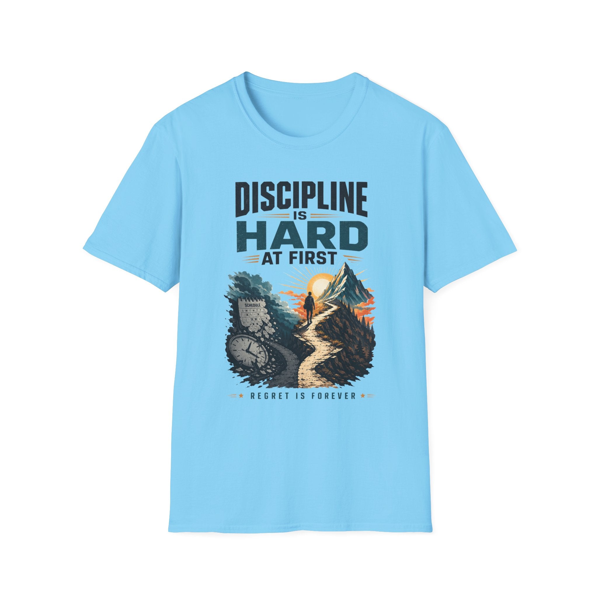 "Discipline Is Hard at First" Motivational Graphic Tee