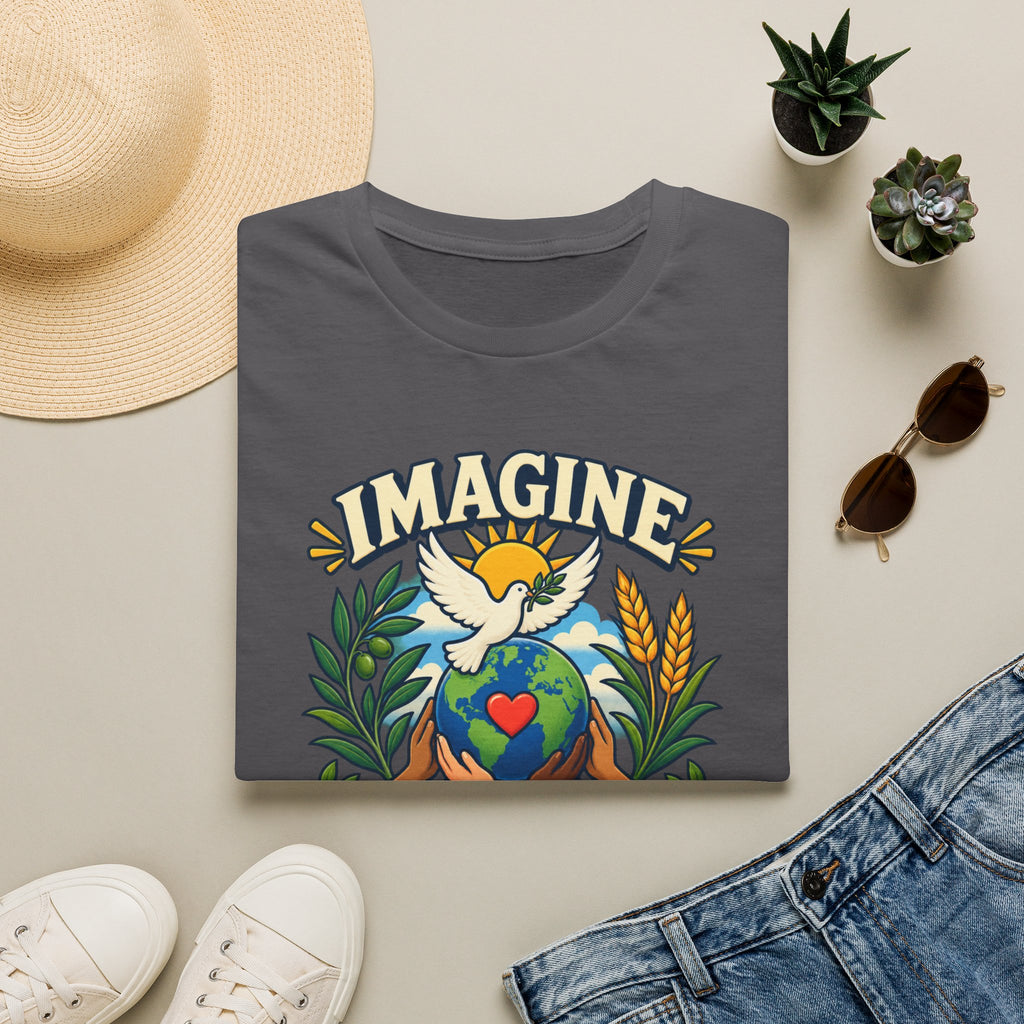 Imagine Peace T-Shirt — Dove, Earth & Plants Graphic Tee