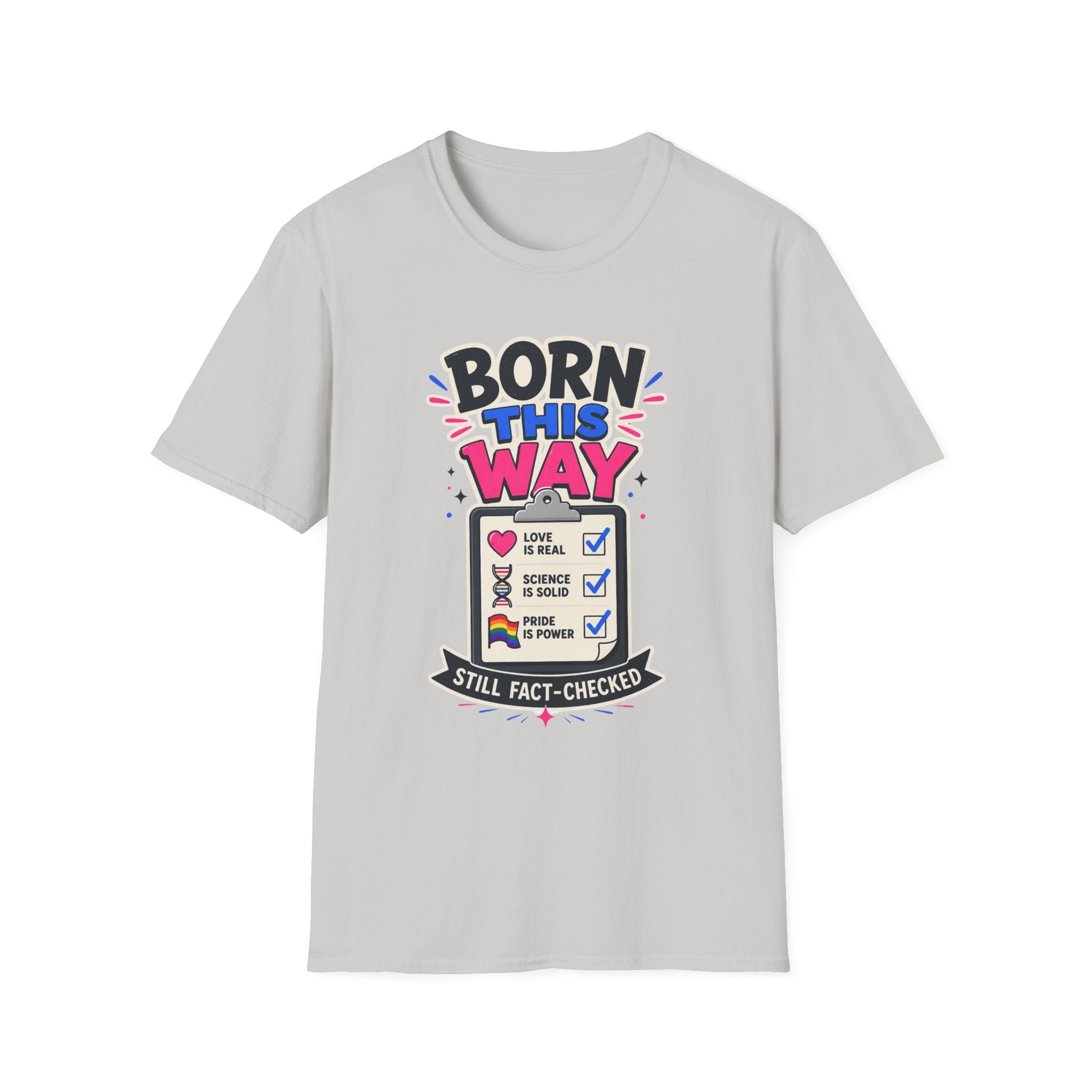 Born This Way T-Shirt — Pride LGBTQ+ Checklist Graphic Tee