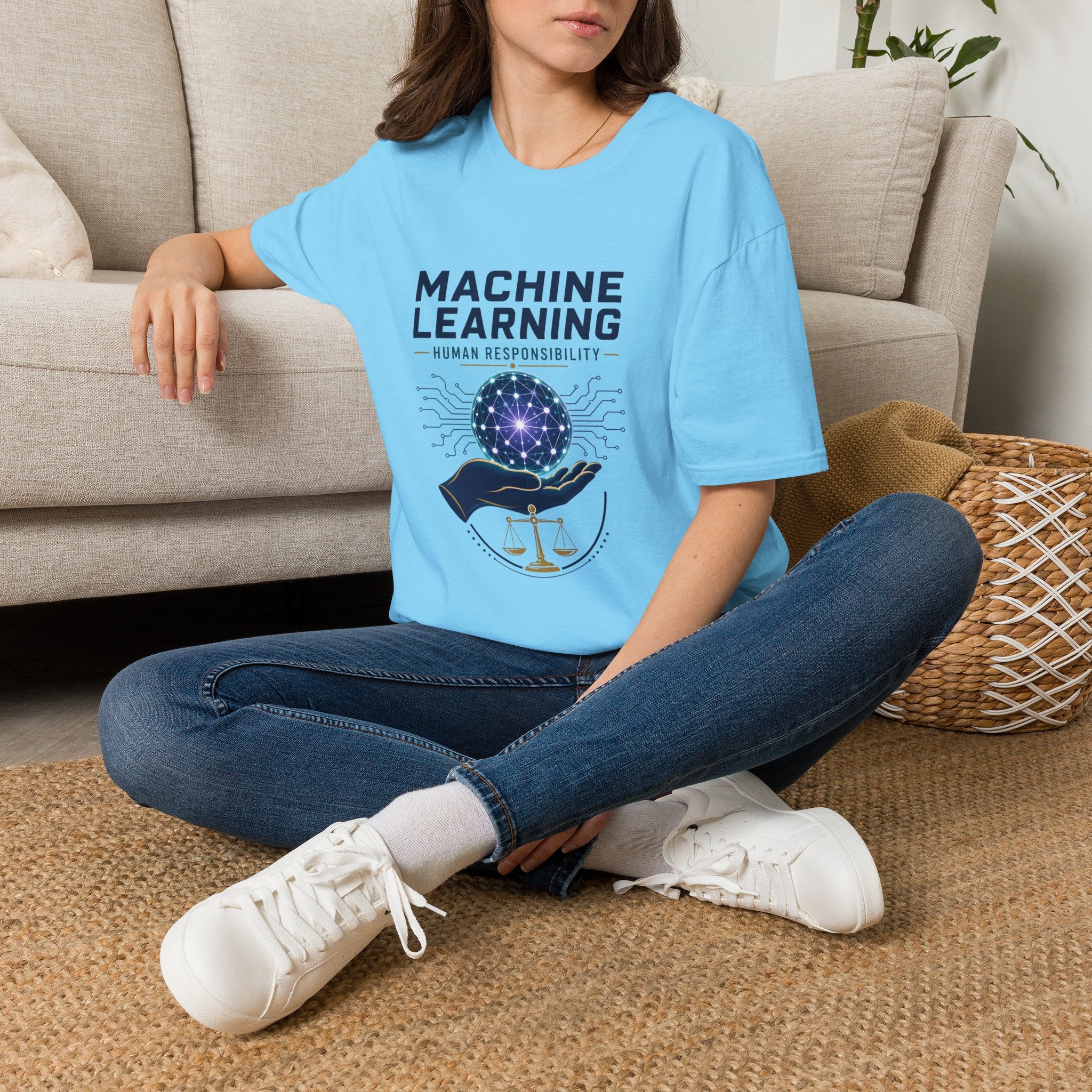 Machine Learning T-Shirt — "Human Responsibility" Tech Graphic Tee