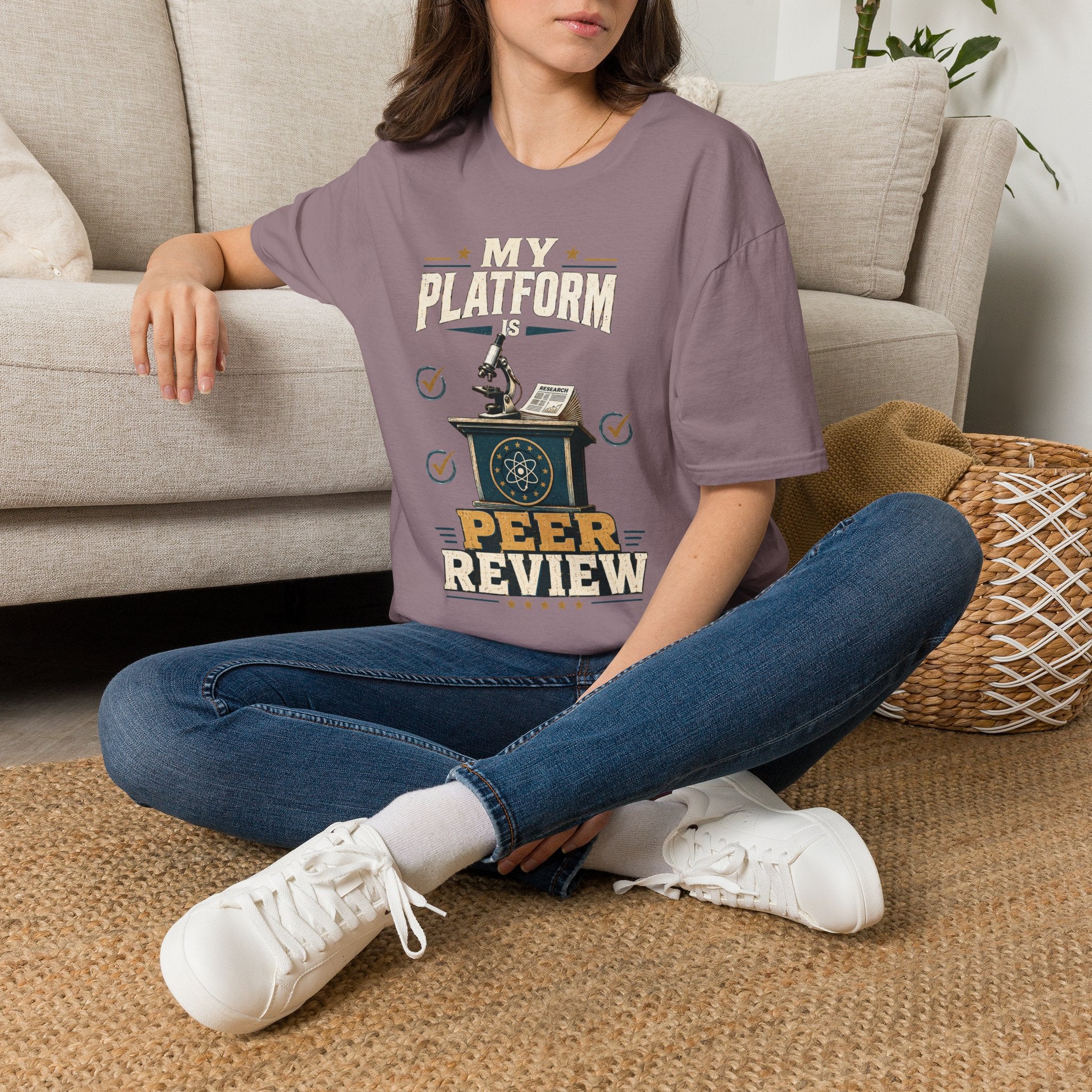 Peer Review T-Shirt — “My Platform is Peer Review” Science Graphic Tee