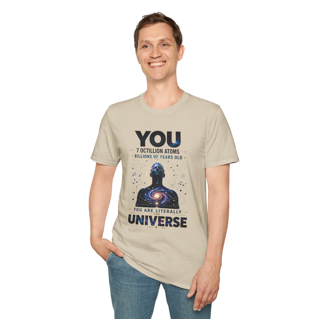 T-Shirt — "YOU: 7 Octillion Atoms, Billions of Years Old" Inspirational Science Tee