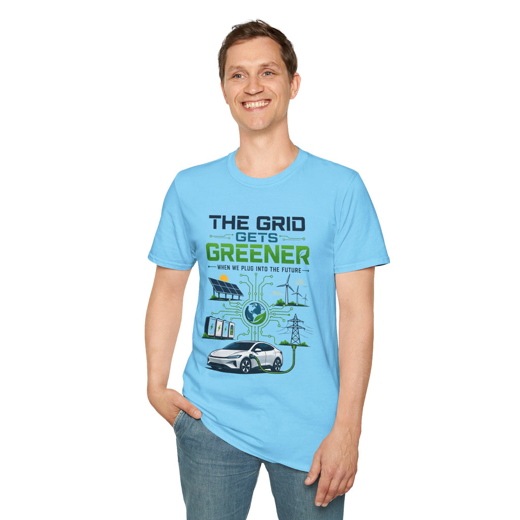 "The Grid Gets Greener" Eco Renewable Energy Tee