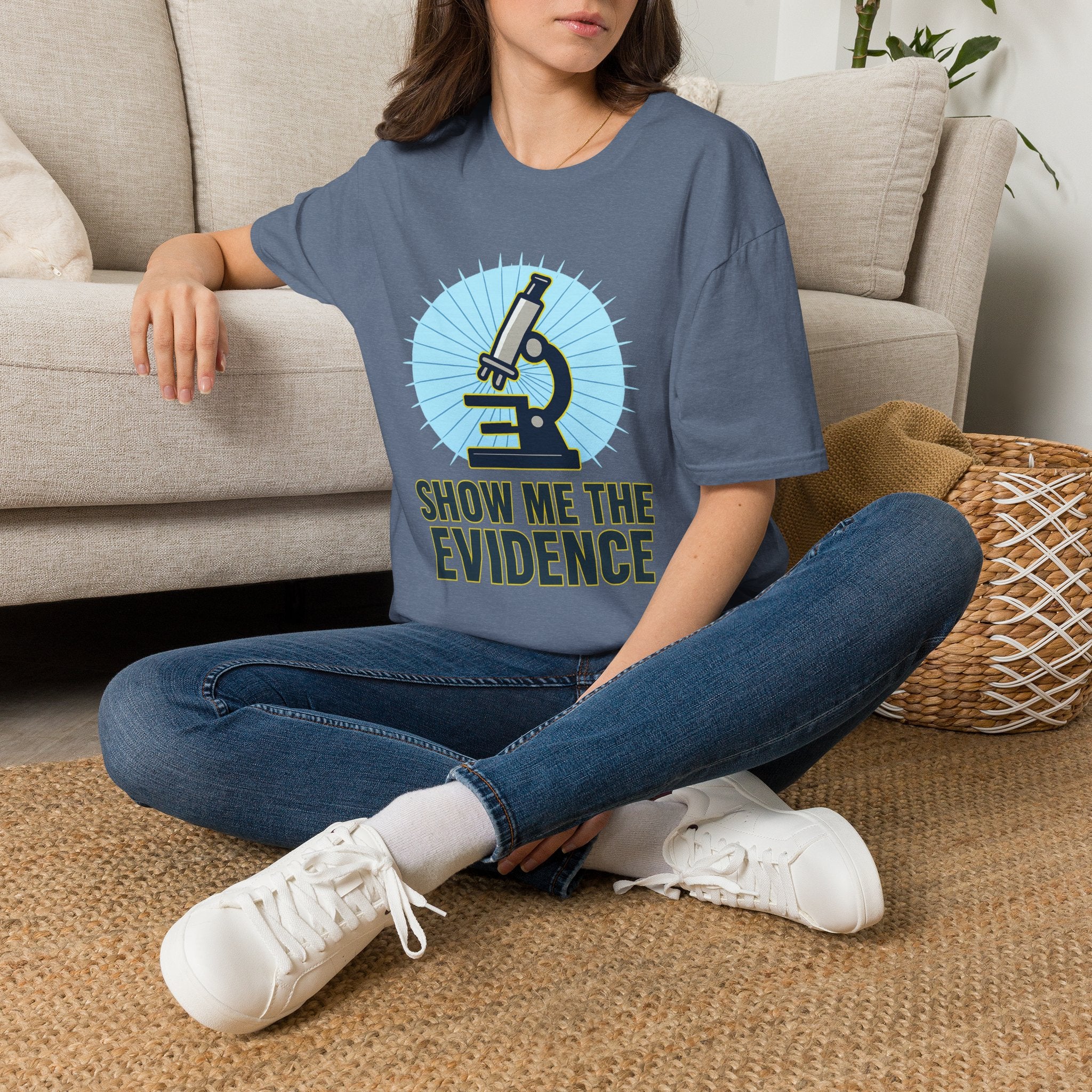 Microscope T-Shirt — "Show Me The Evidence" Science Tee for Scientists & STEM Fans