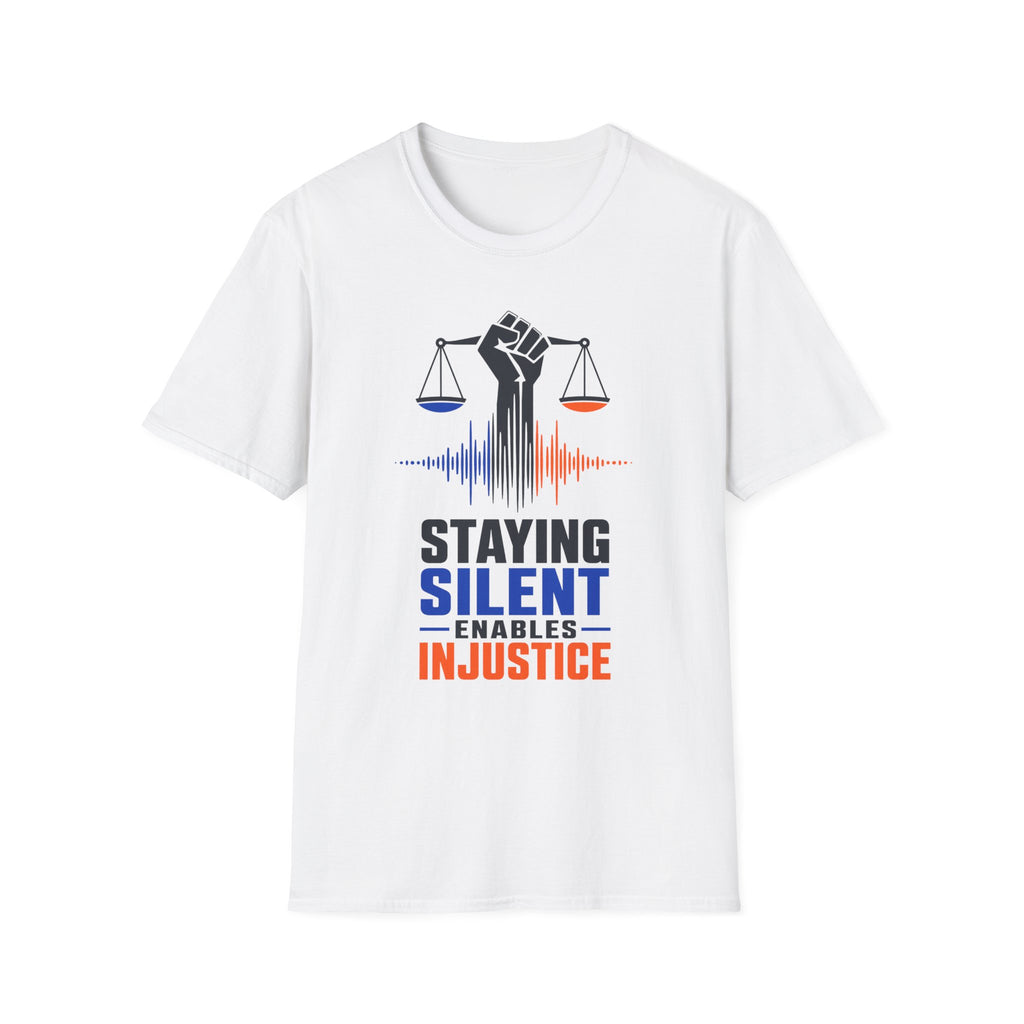 "Staying Silent Enables Injustice" Justice Fist Graphic Tee