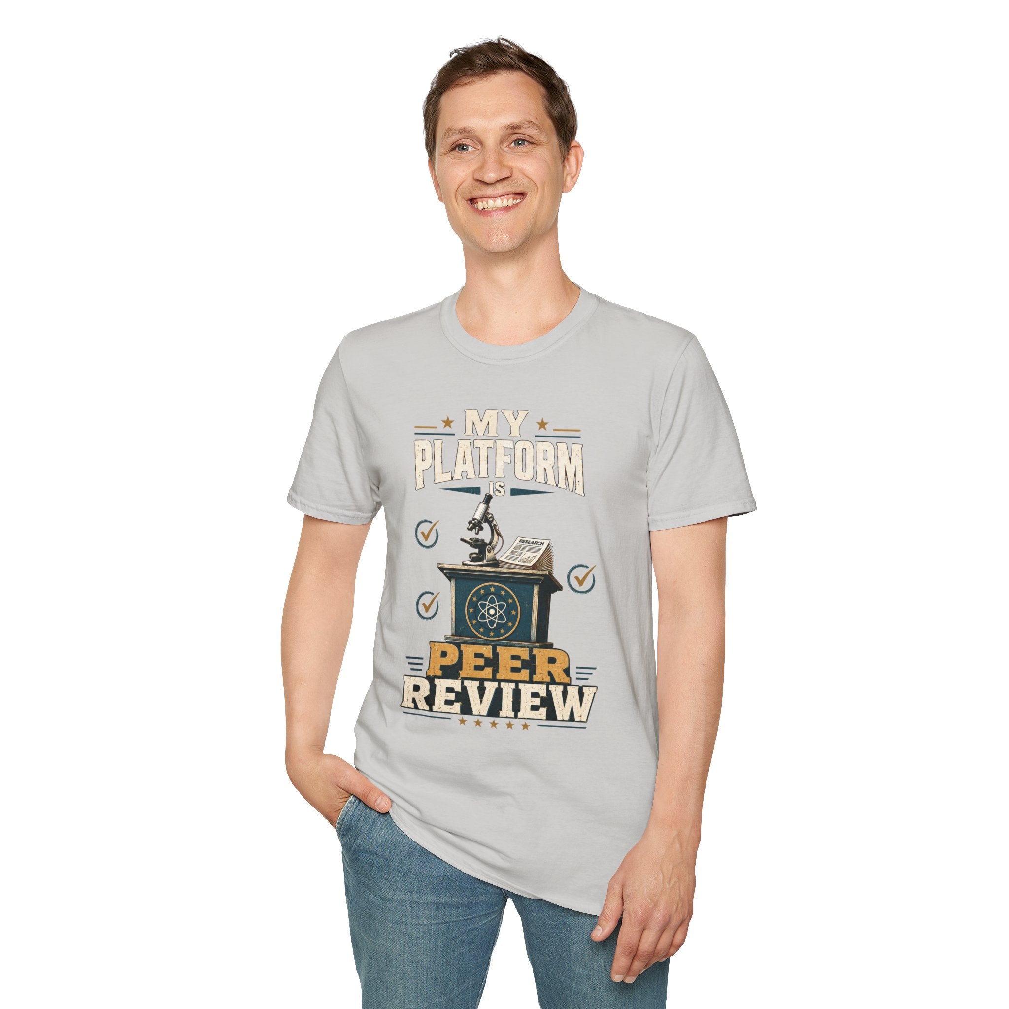 Peer Review T-Shirt — “My Platform is Peer Review” Science Graphic Tee